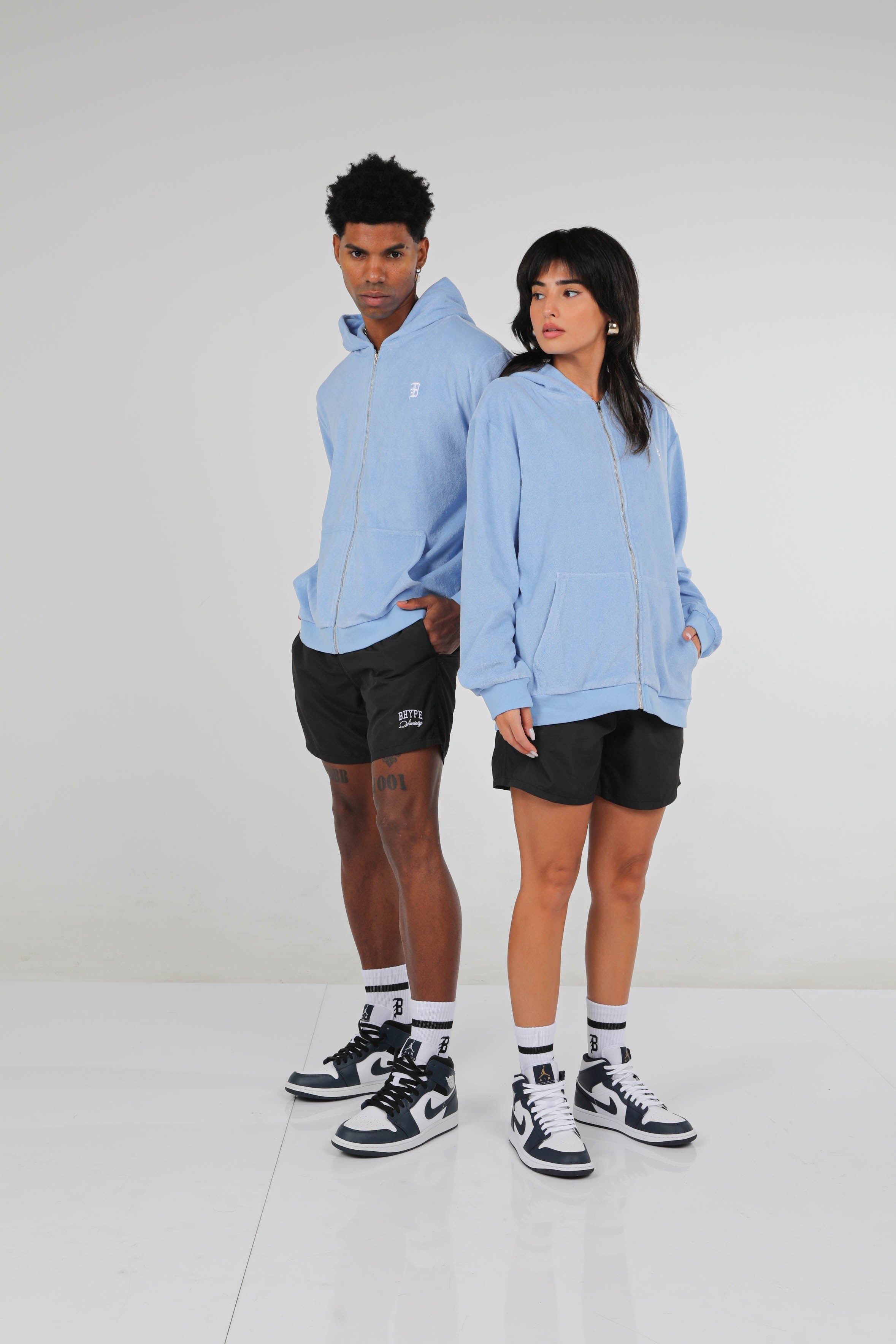 BHYPE SOCIETY BLACK SWIM SHORTS