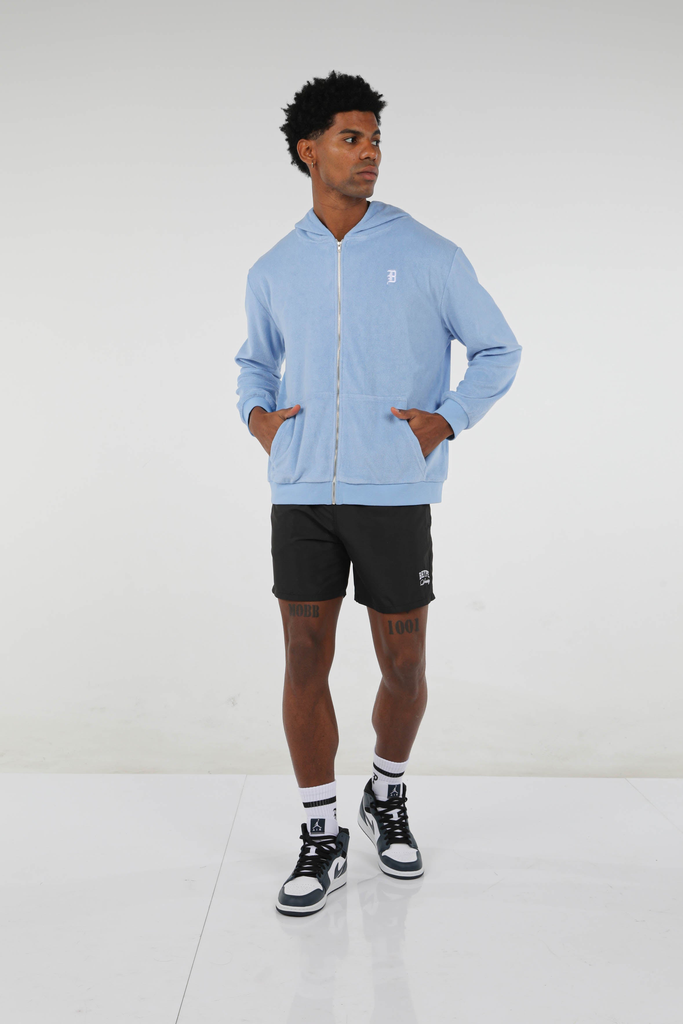 BHYPE SOCIETY BLACK SWIM SHORTS