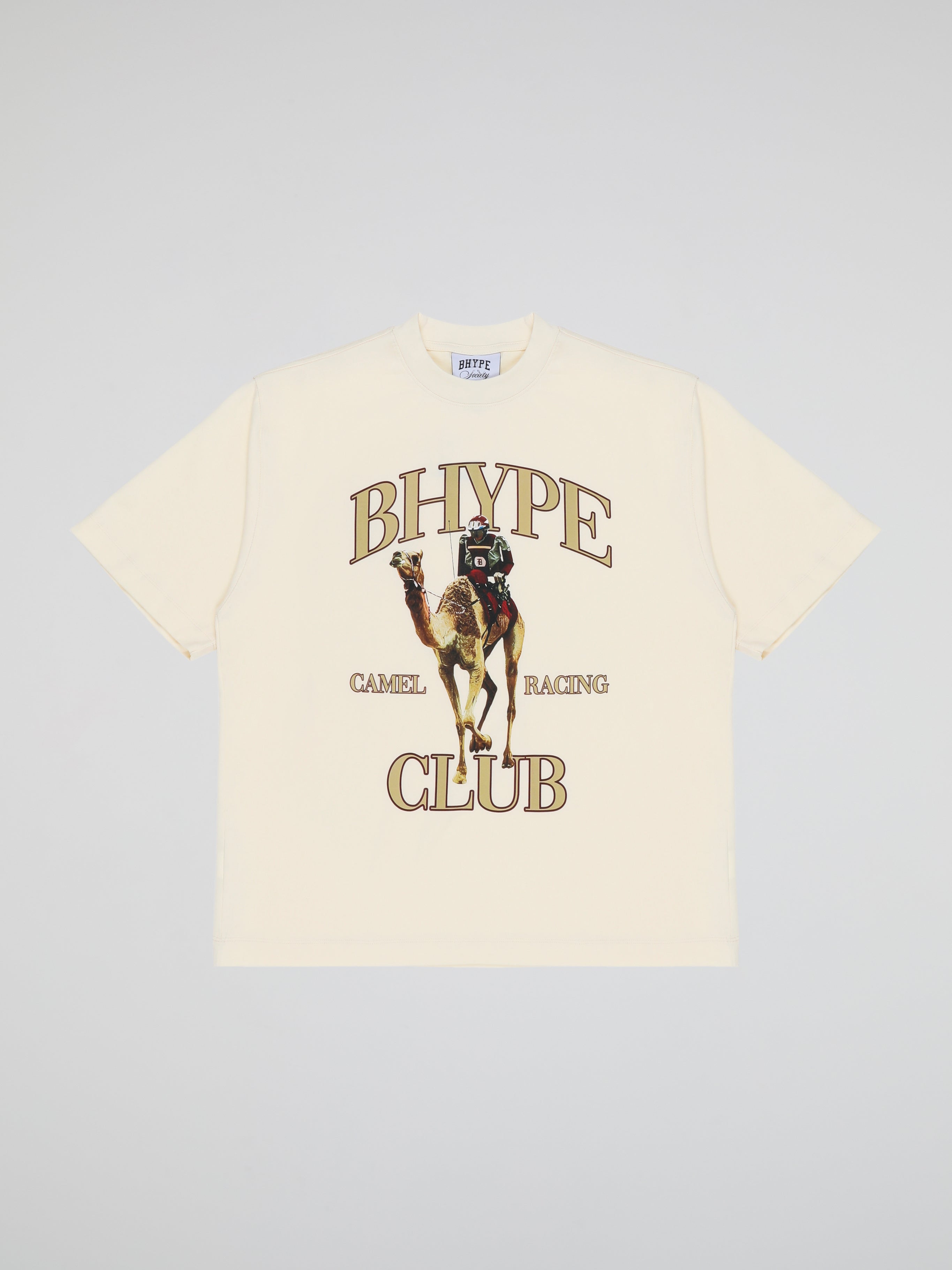 BHYPE CLUB CAMEL RACING BEIGE TSHIRT