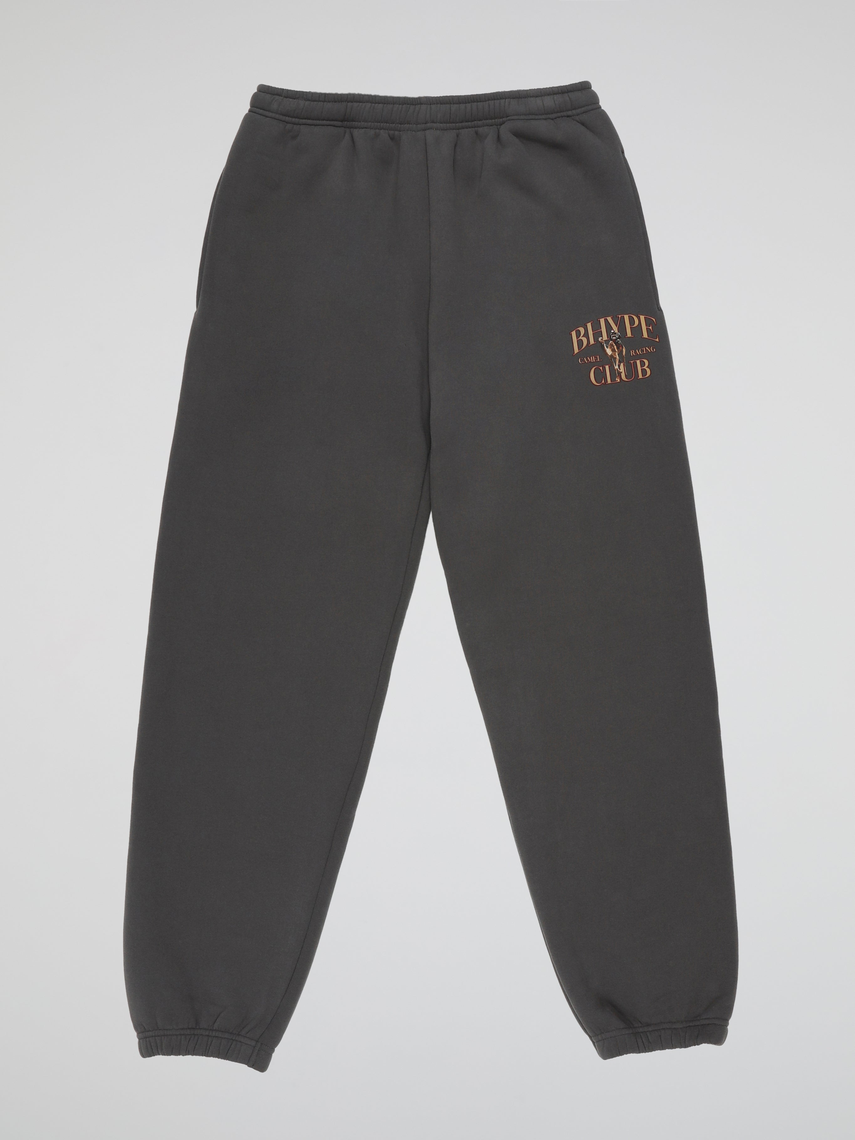 BHYPE CAMEL RACING CLUB GREY WASHED SWEATPANTS
