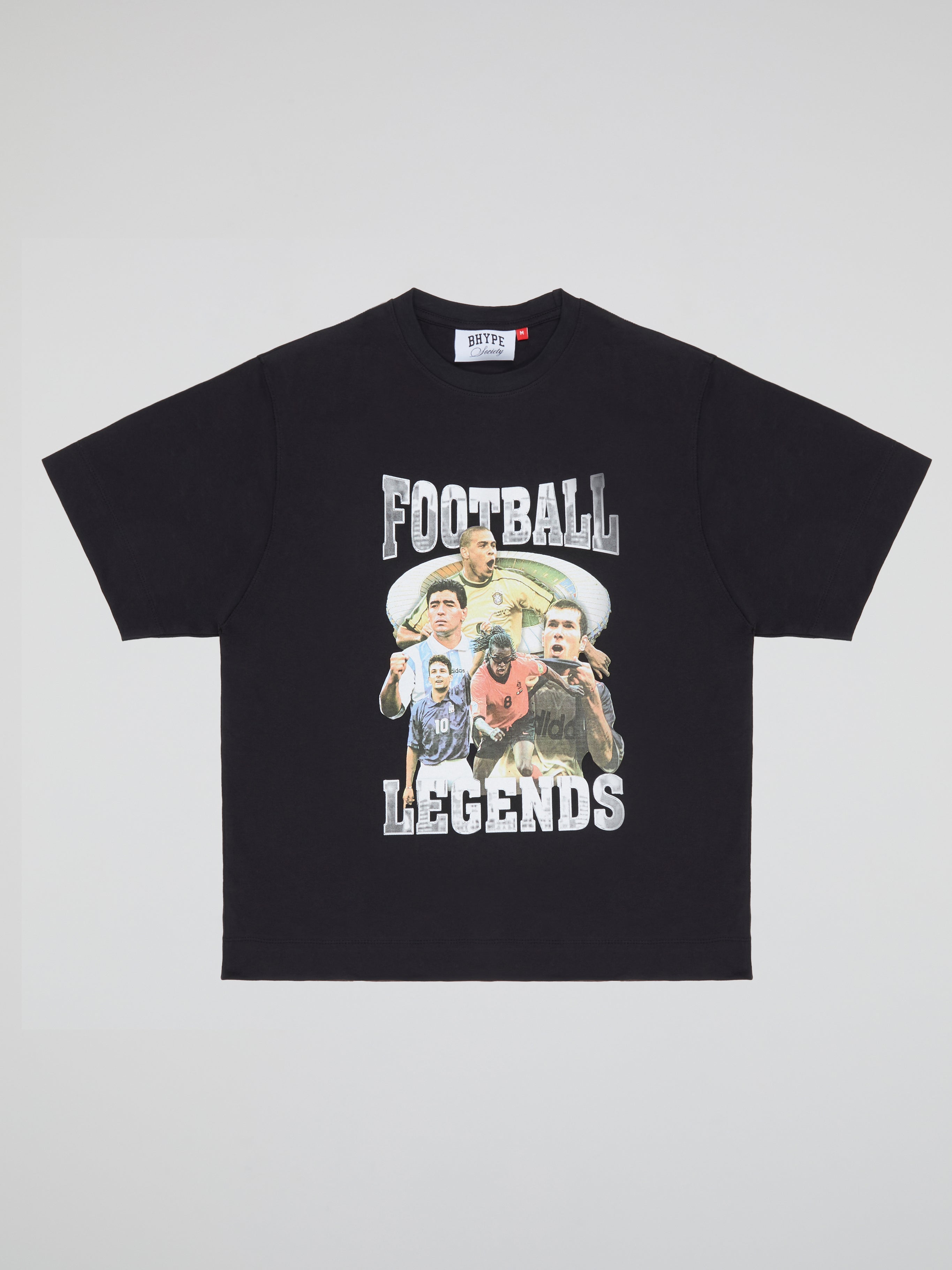 BHYPE SOCCER COLLECTION - BLACK TSHIRT FOOTBALL LEGENDS