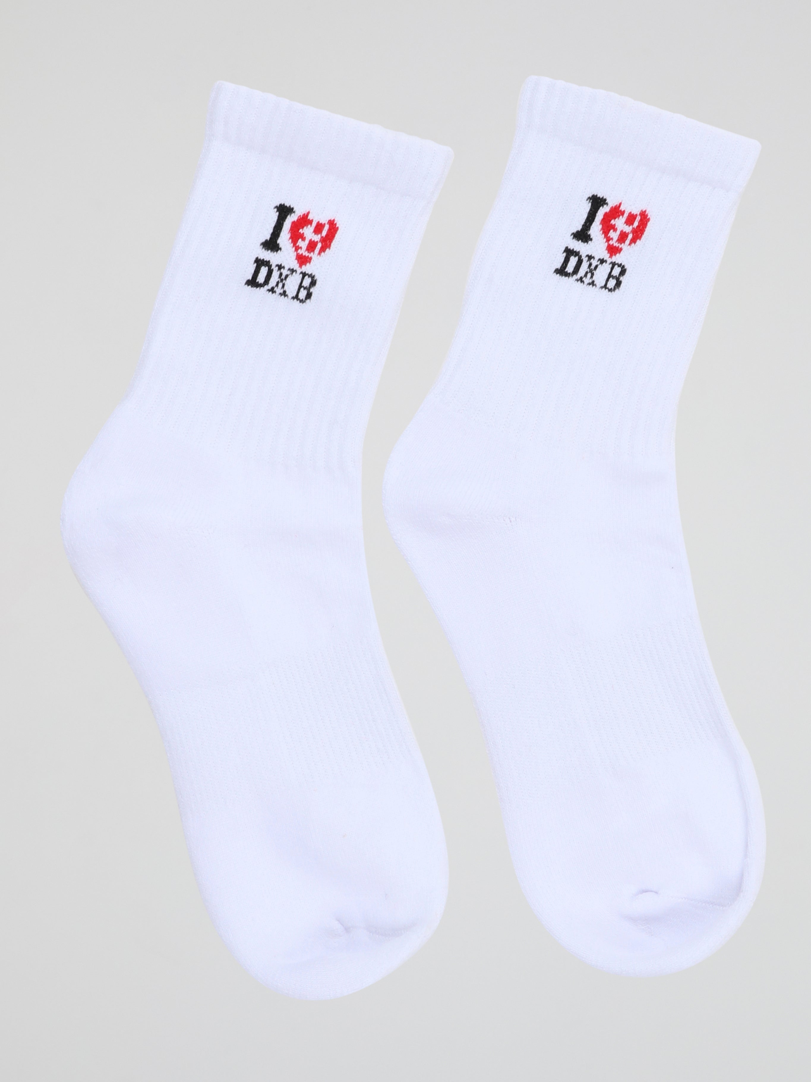 BHYPE SOCIETY - I LOXE DXB WHITE SOCKS