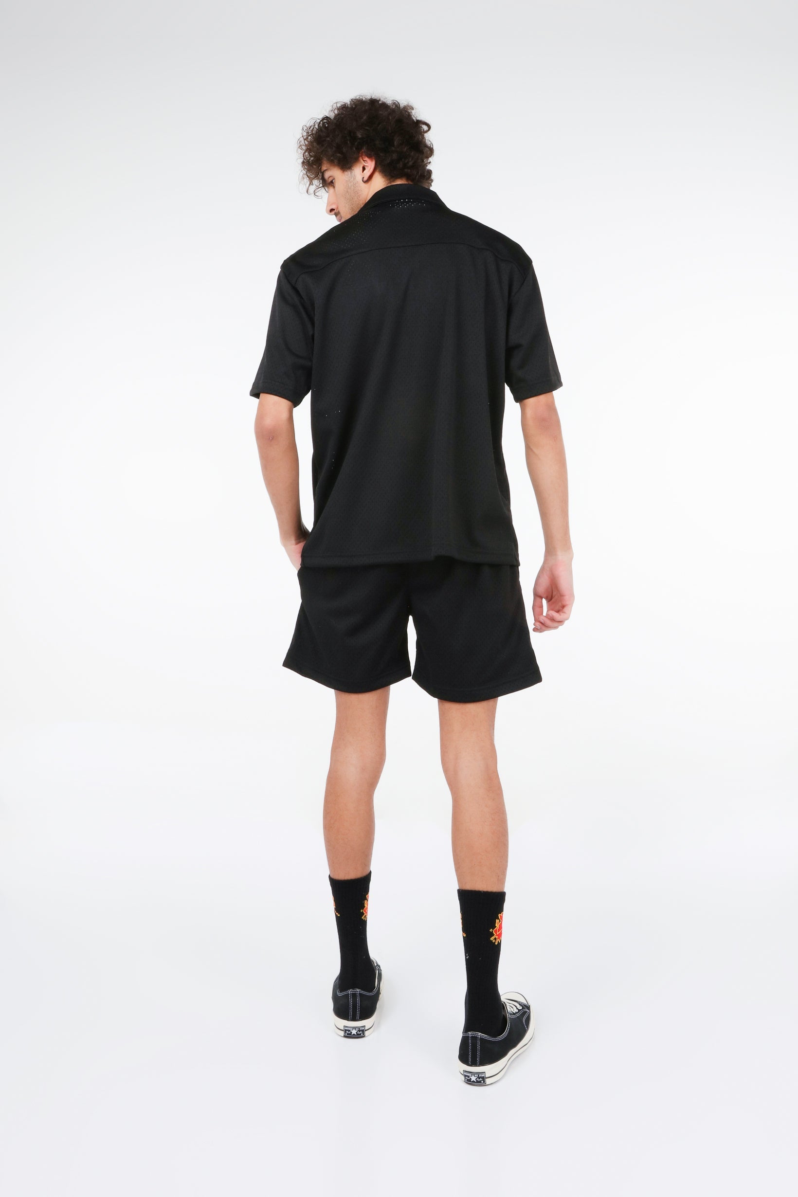 BHYPE SOCIETY BLACK MESH SHORT & SHIRT SET