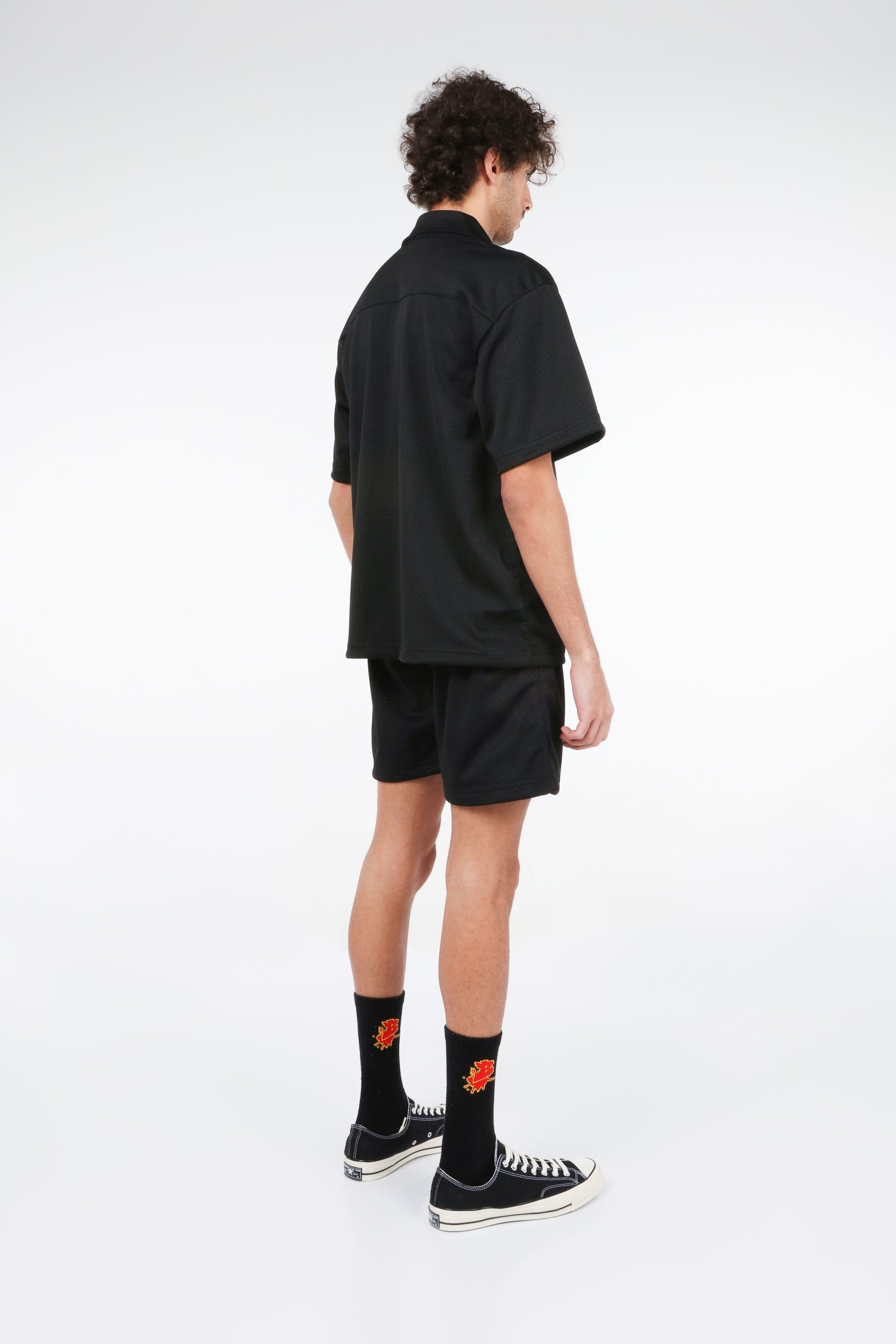 BHYPE SOCIETY BLACK MESH SHORT & SHIRT SET