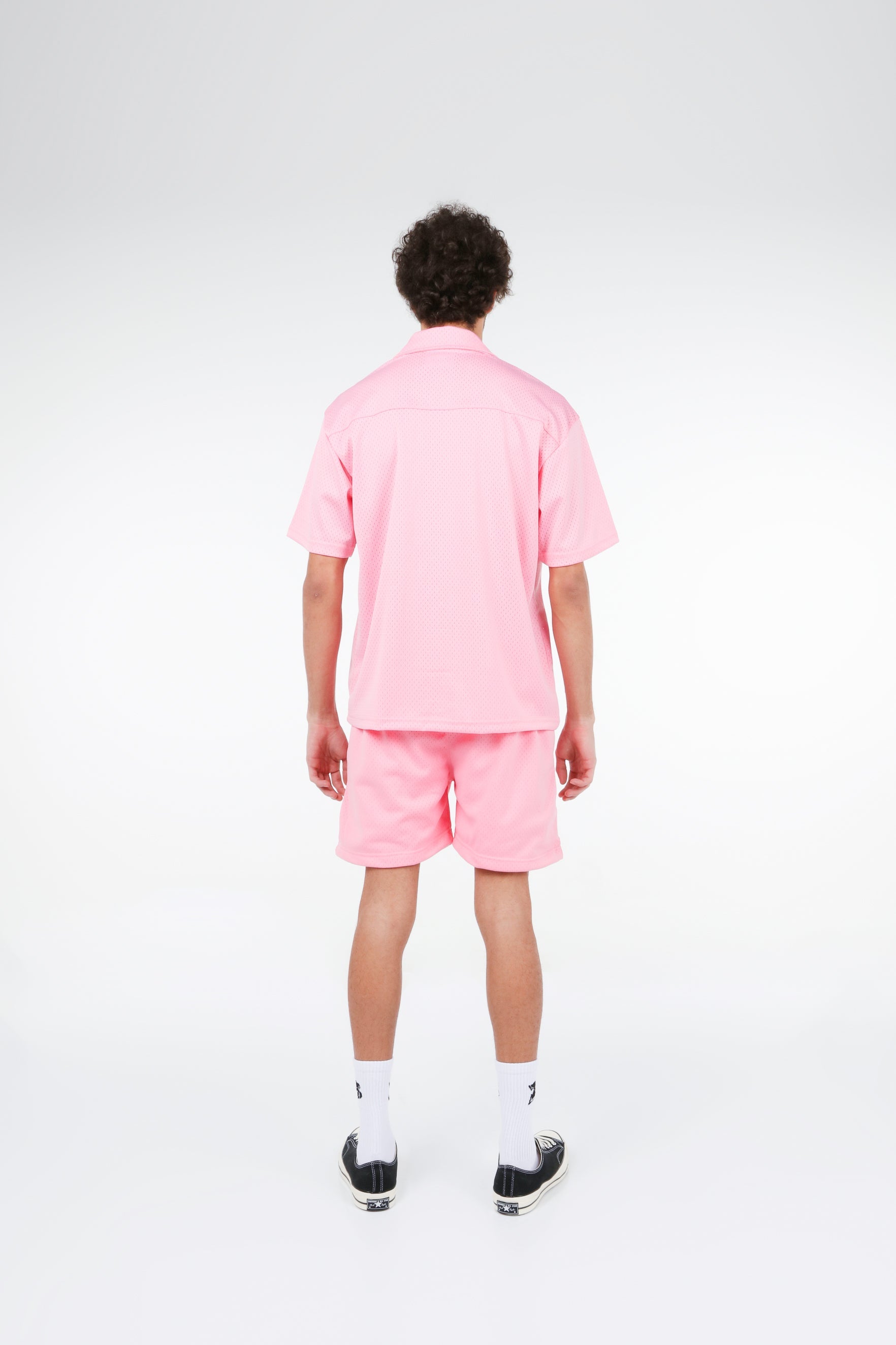 BHYPE SOCIETY PINK MESH SHORT & SHIRT SET
