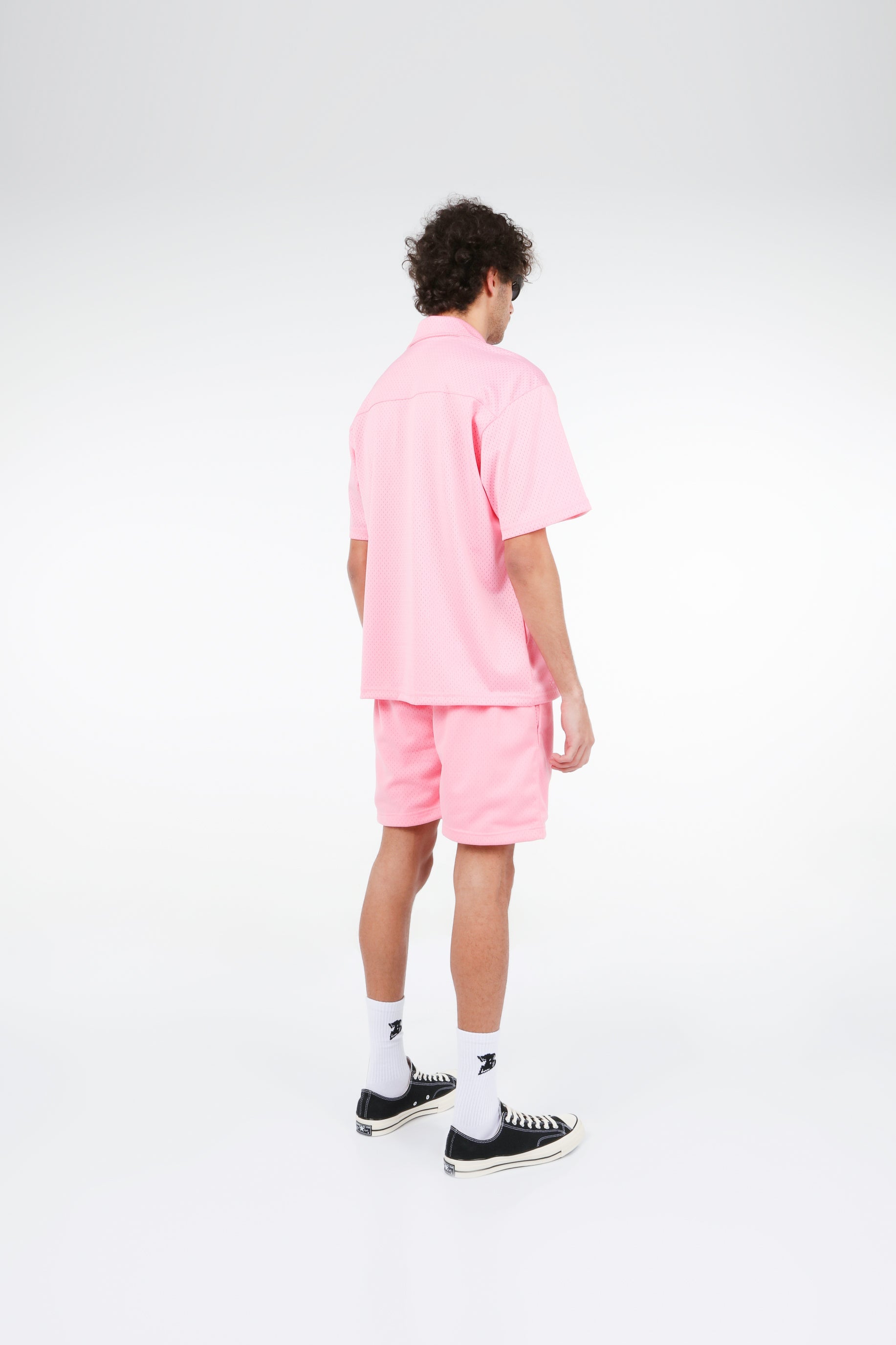 BHYPE SOCIETY PINK MESH SHORT & SHIRT SET