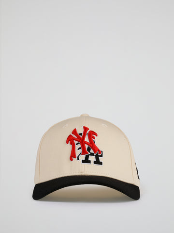 BHYPE SOCIETY BEIGE HAT - RED CITY LOGOS