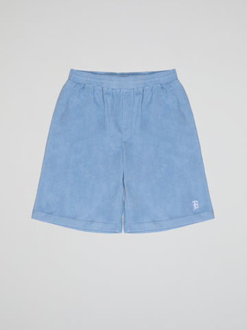 BHYPE SOCIETY BLUE SOFT TOWELLING SHORT