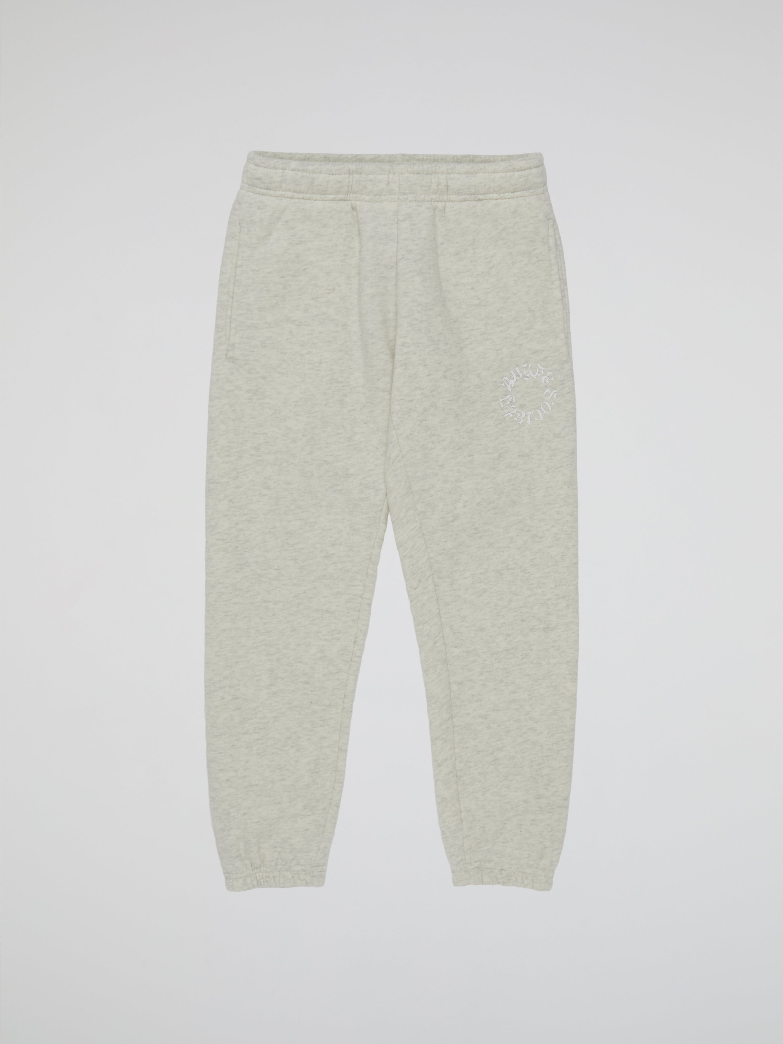 BHYPE SOCIETY CIRCLE LOGO LIGHT GREY SWEATPANTS - KIDS