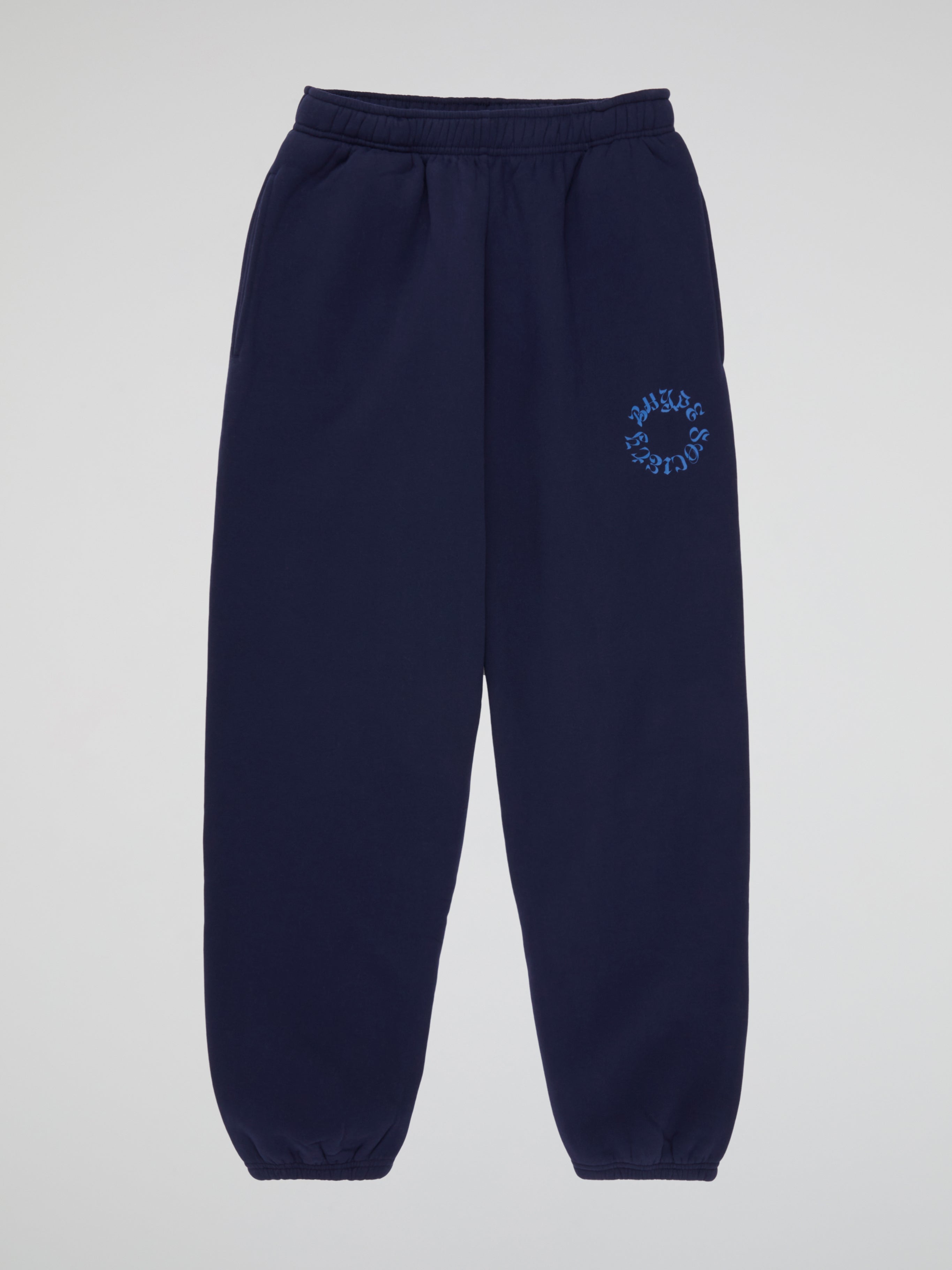 BHYPE SOCIETY CIRCLE LOGO NAVY BLUE SWEATPANTS
