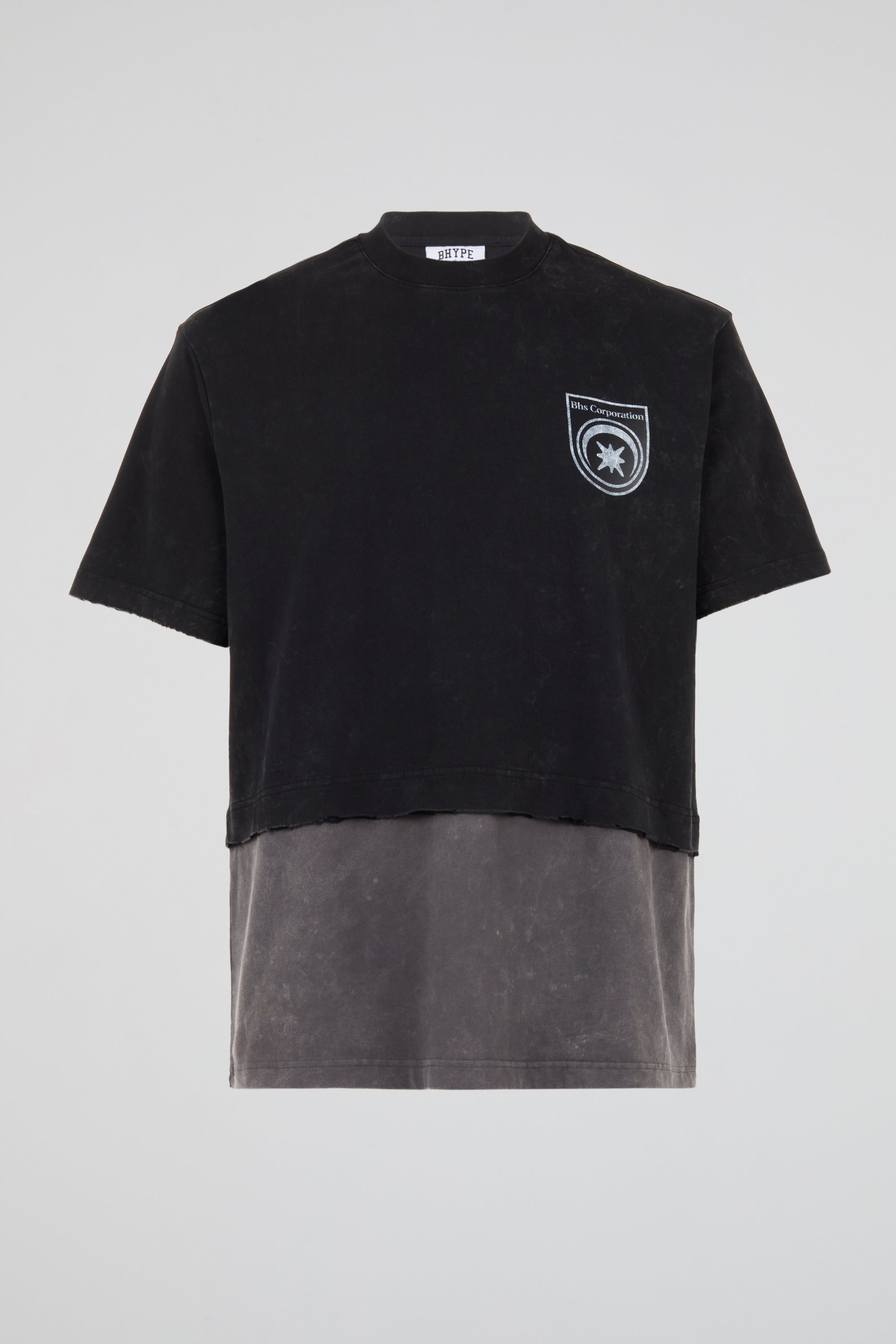 BHYPE SOCIETY - MOON LOGO DOUBLE LAYER OVERSIZE TEE