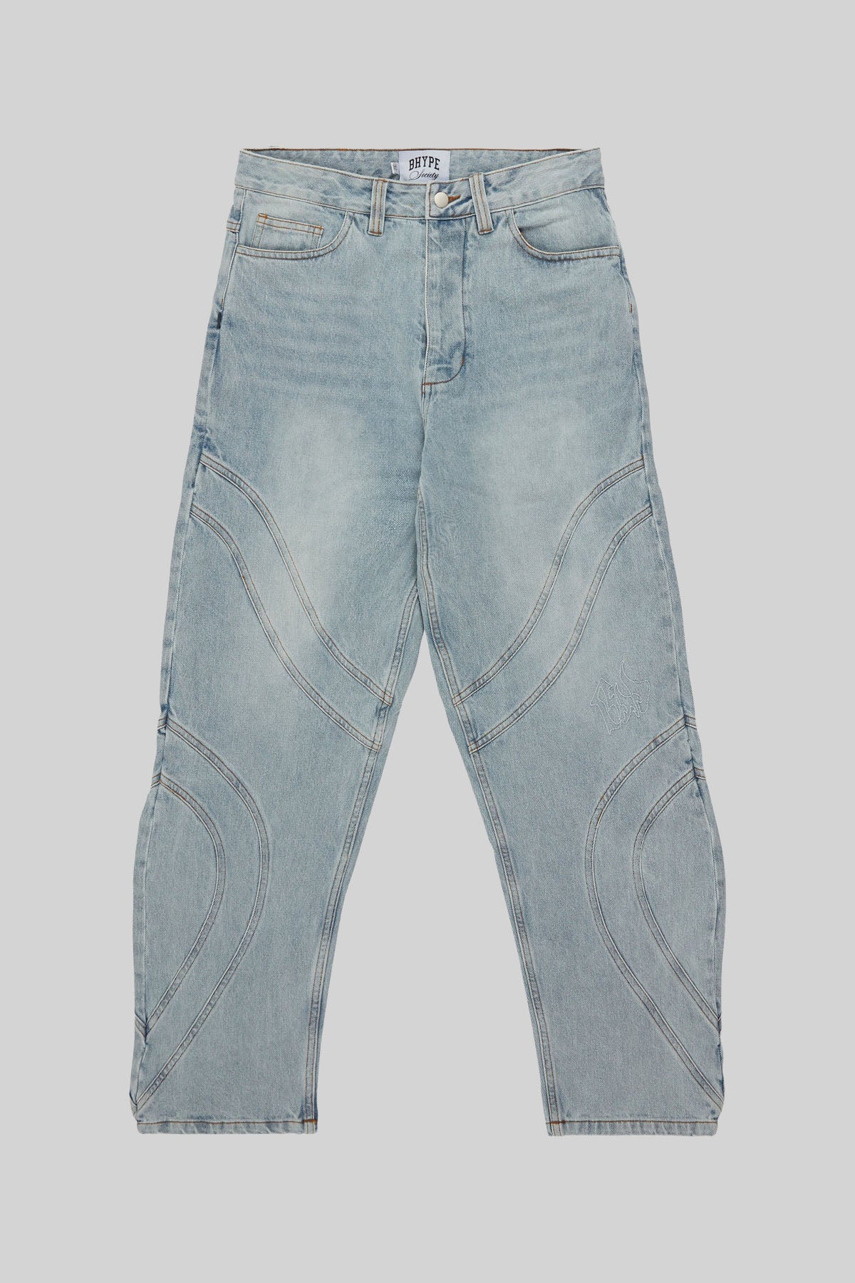 BHYPE SOCIETY LIGHT BLUE DENIM PANTS