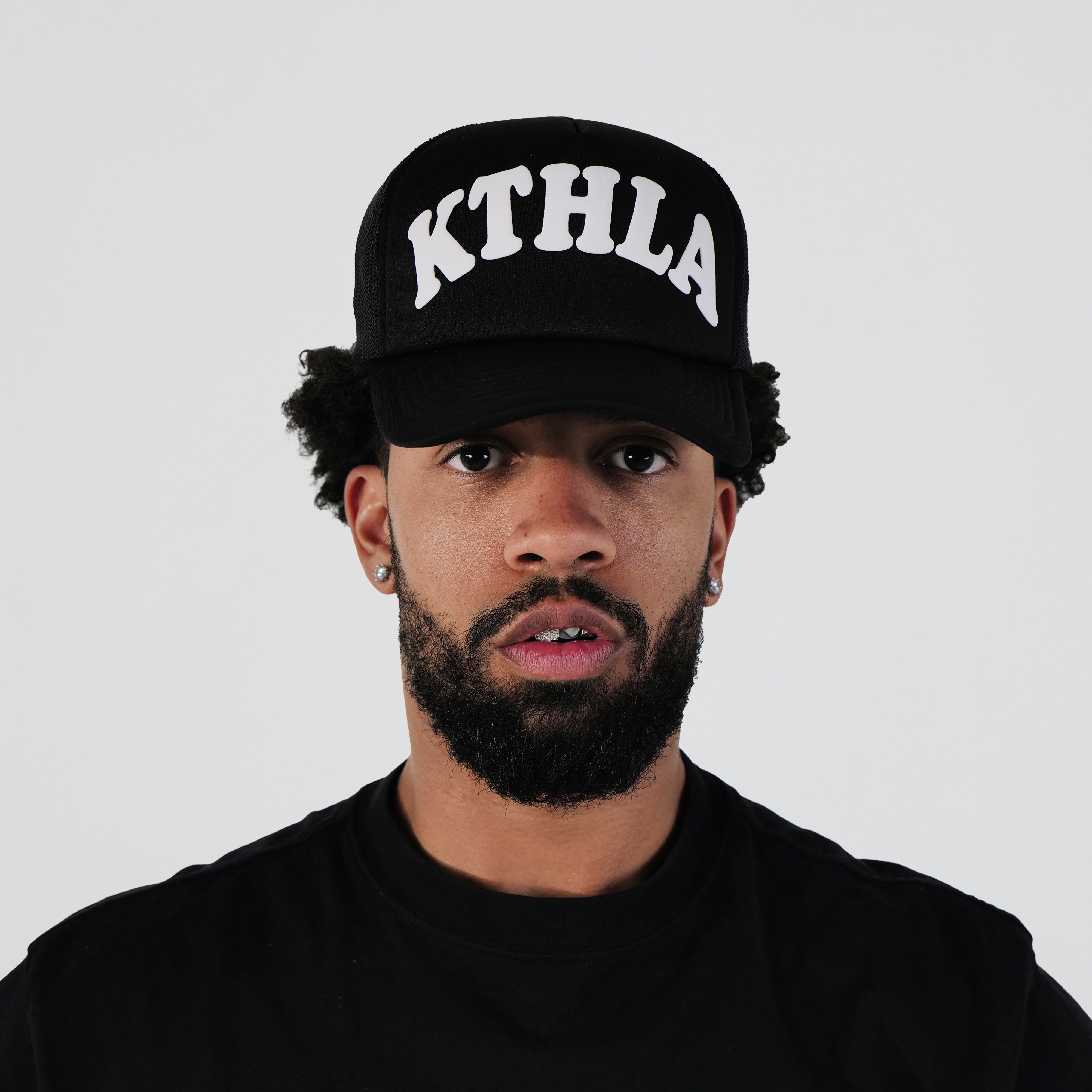 KTH KILL THE HYPE HAT - FOAM BLACK & WHITE TRUCKER HAT