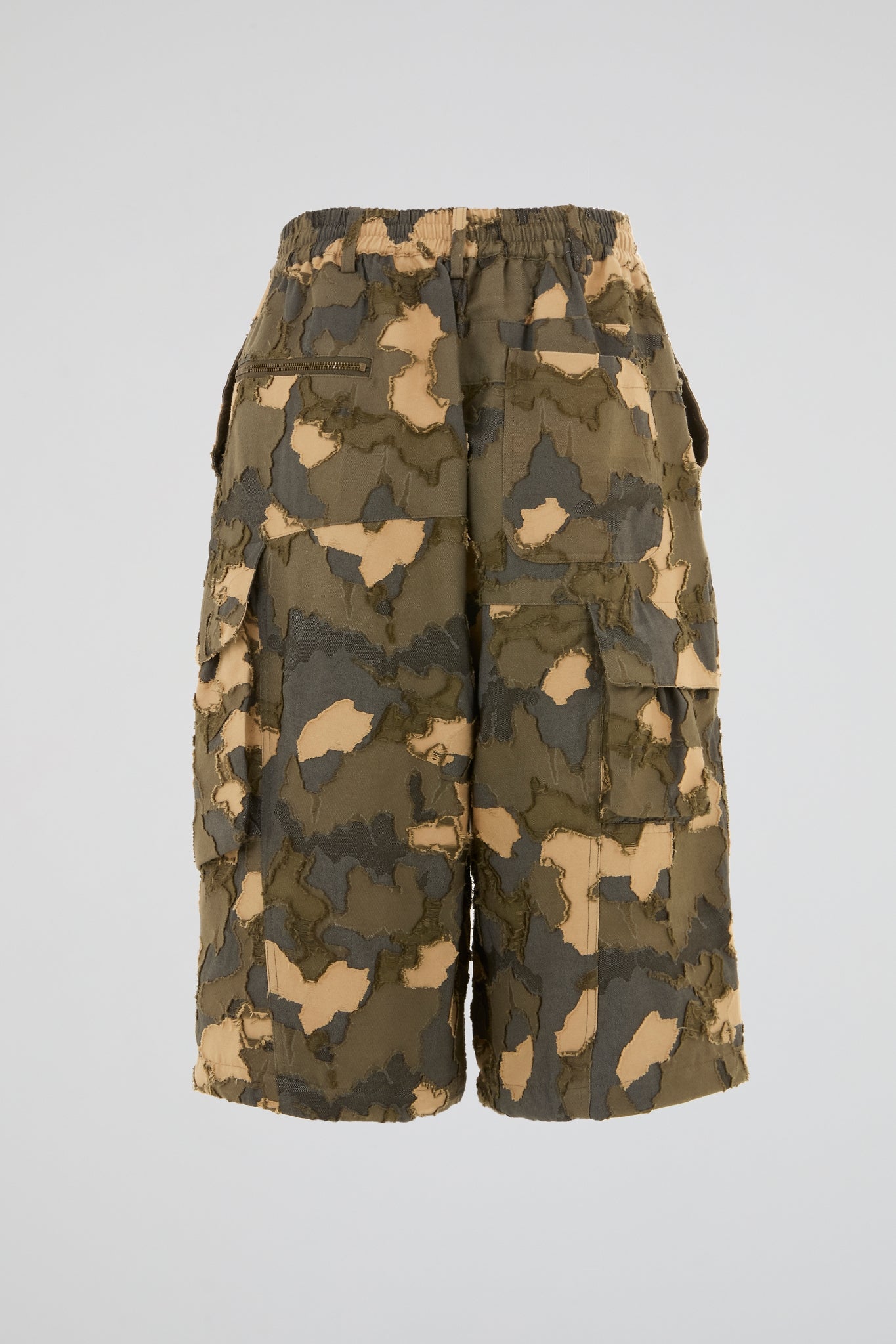 DUMIST - LONG CARGO BEIGE CAMO SHORTS