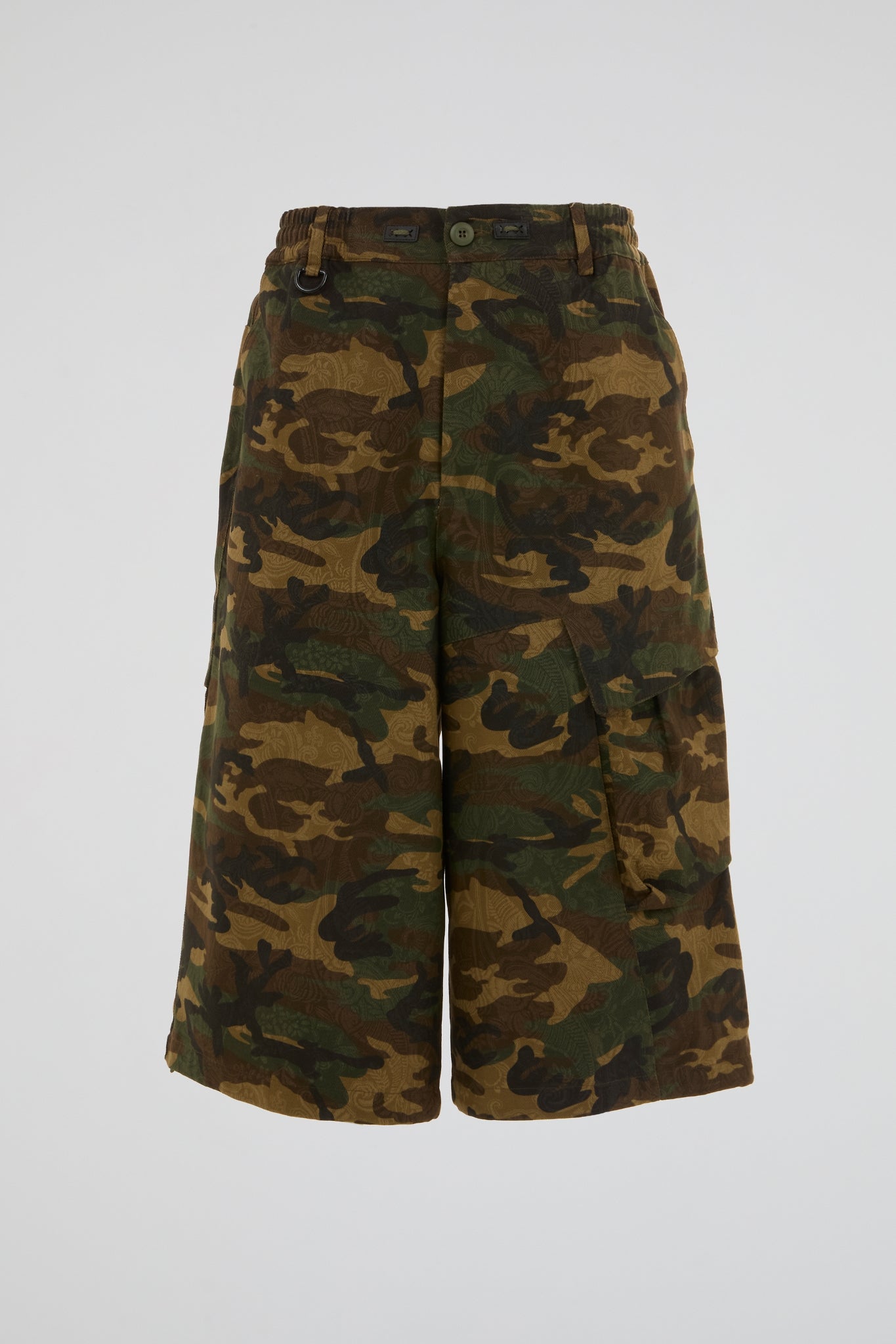 DUMIST - LONG CARGO DARK CAMO SHORTS