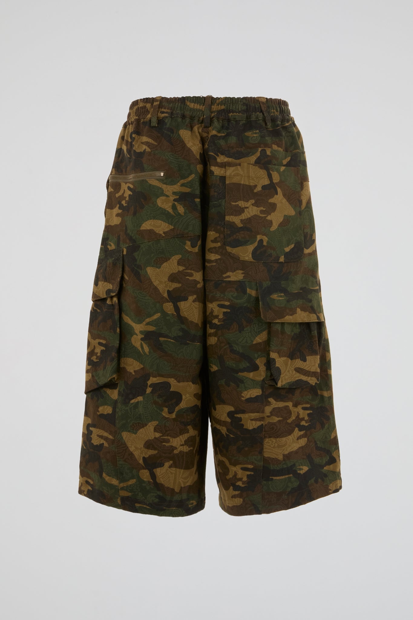 DUMIST - LONG CARGO DARK CAMO SHORTS