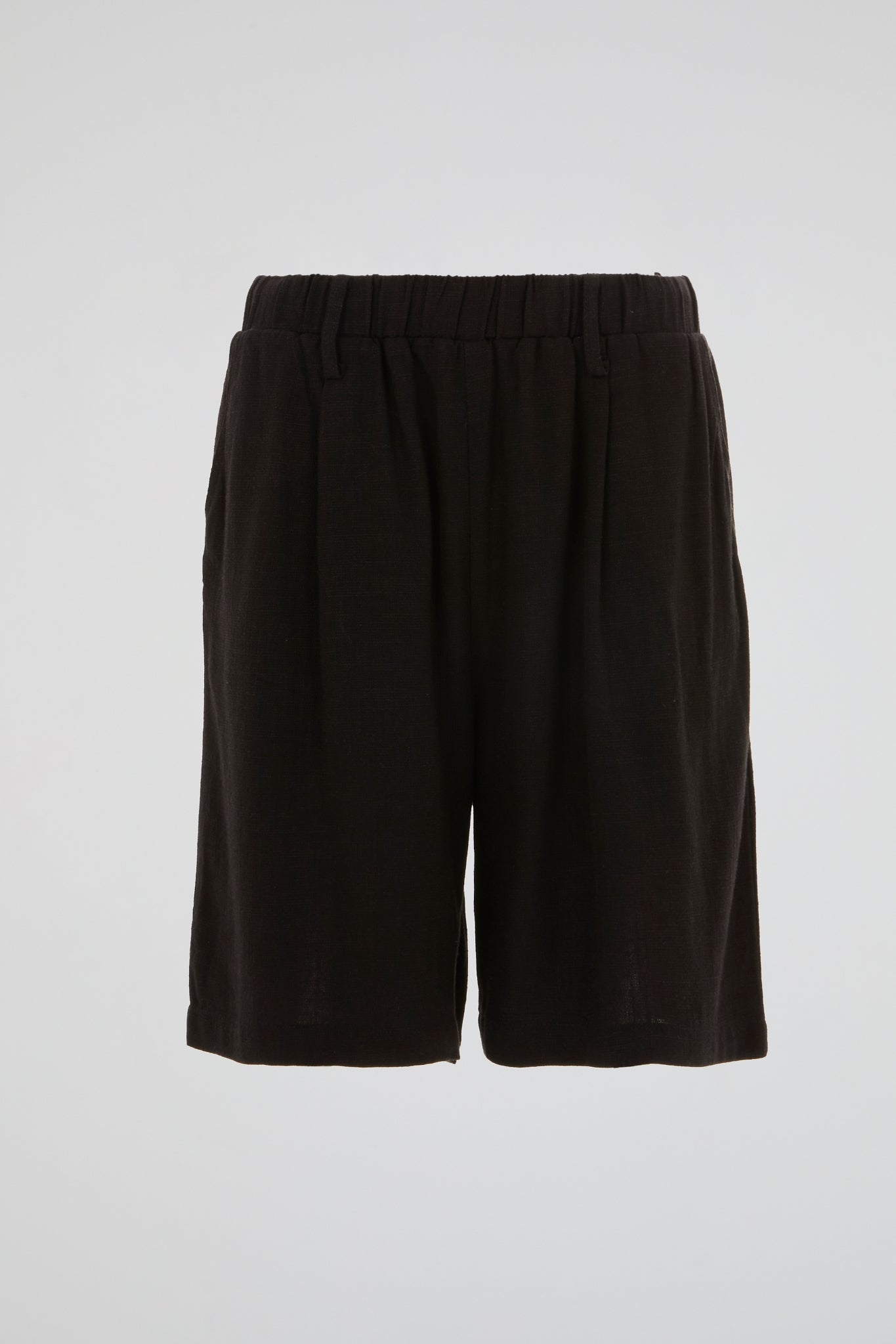 DUMIST - LONG BLACK COTTON SHORTS