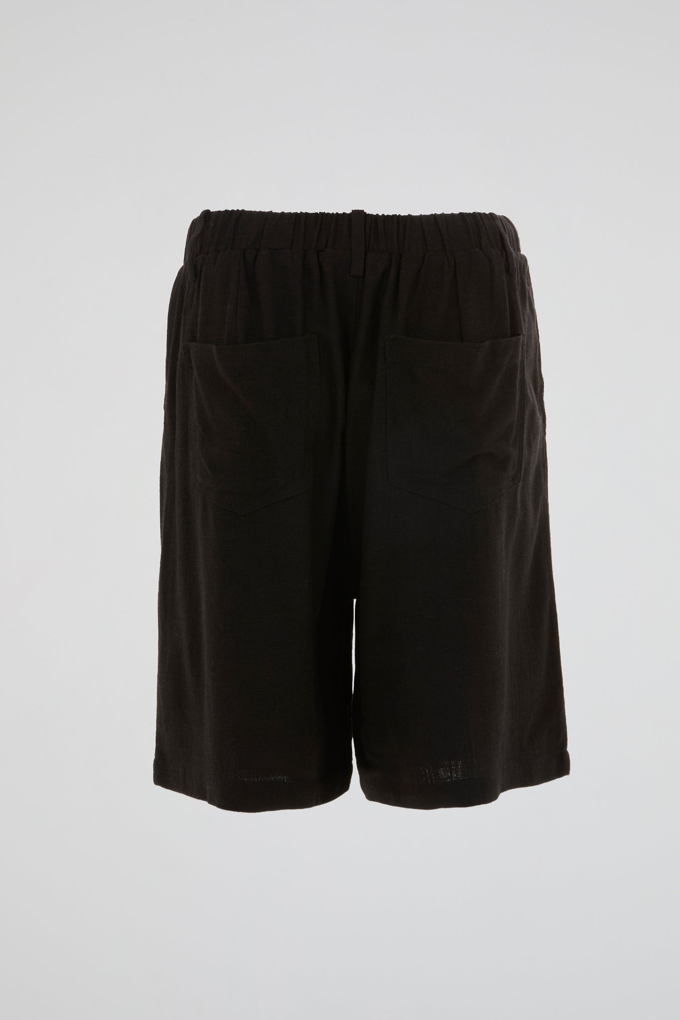 DUMIST - LONG BLACK COTTON SHORTS