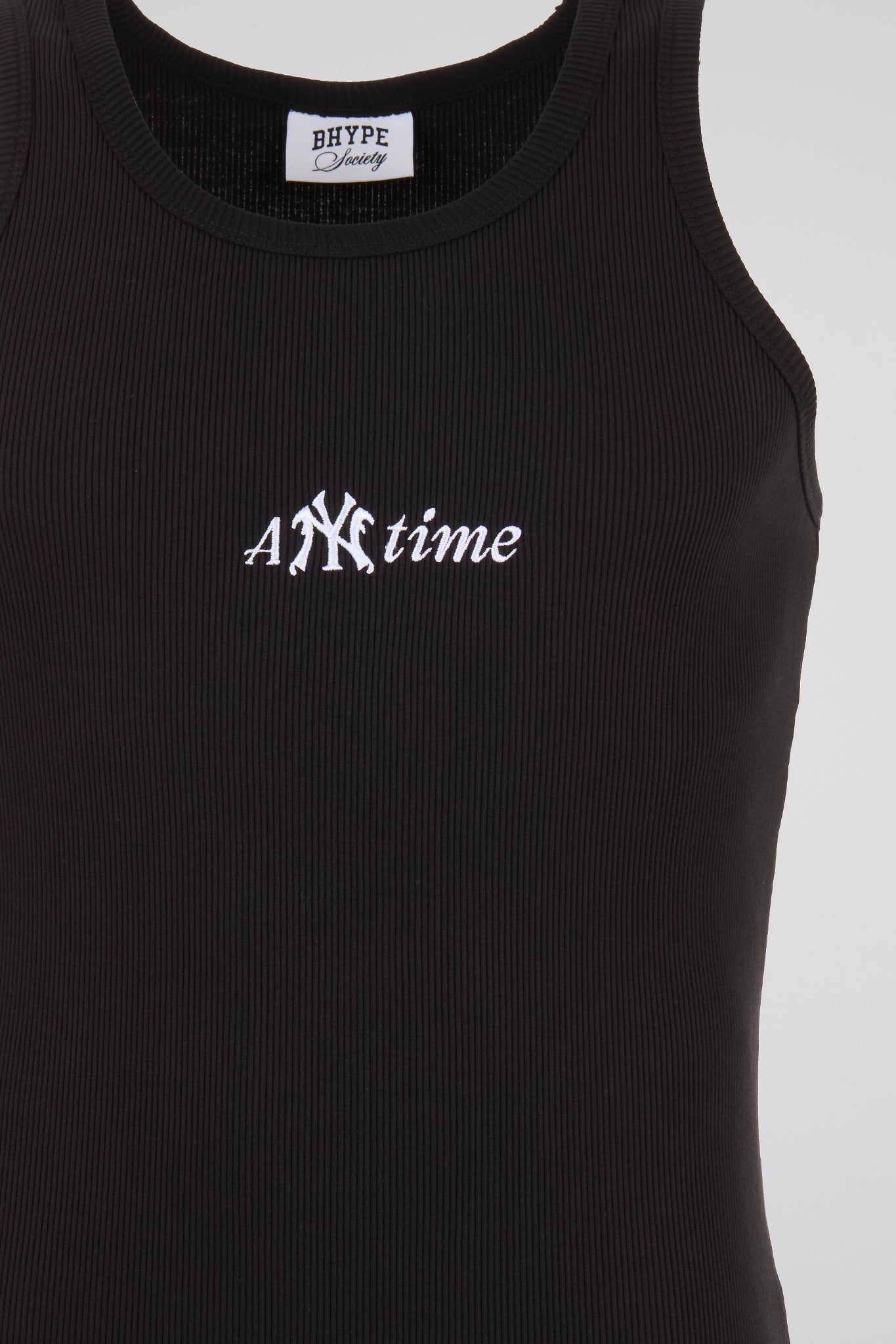 BHYPE SOCIETY - BLACK TANK TOP ANYTIME LOGO