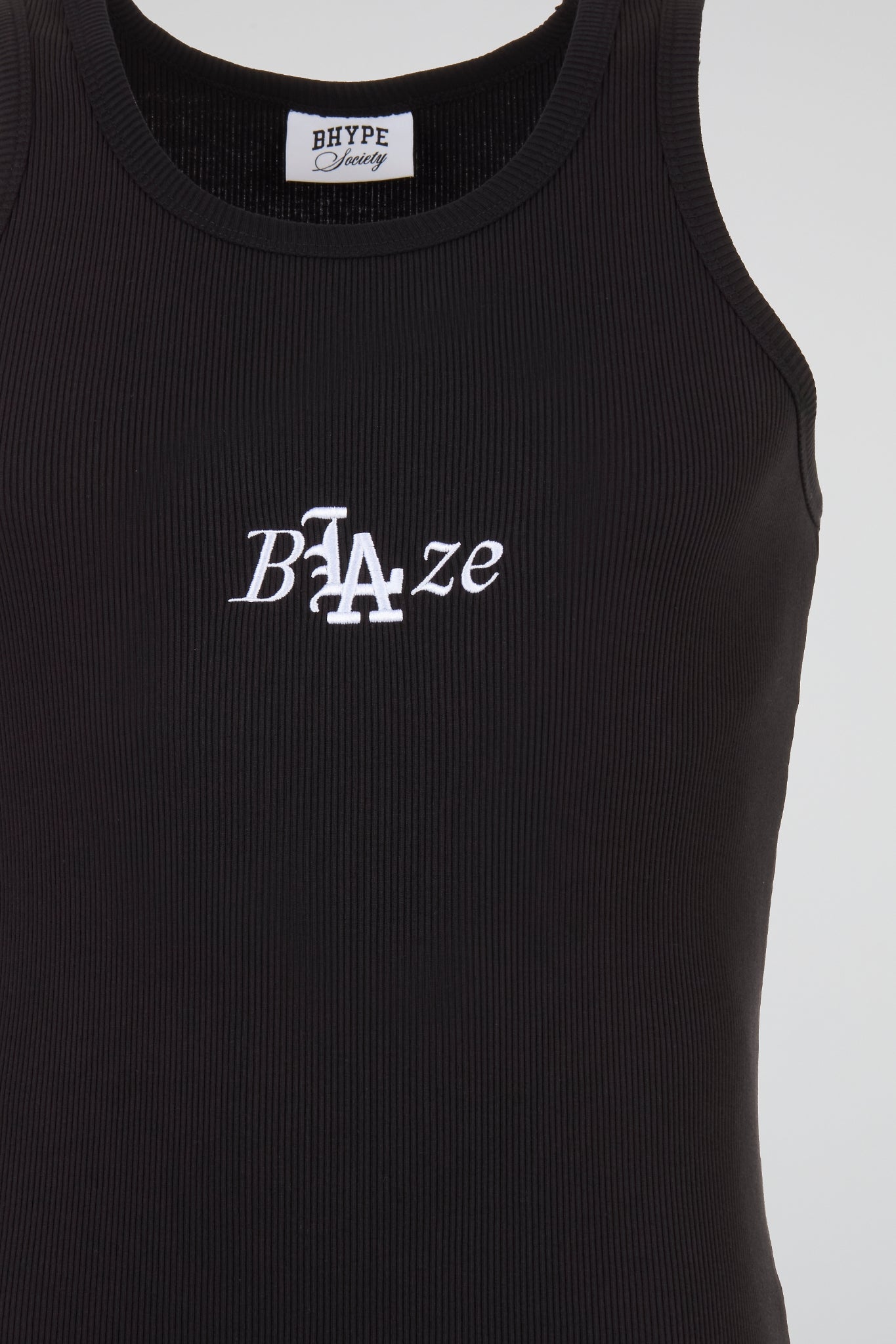 BHYPE SOCIETY - BLACK TANK TOP BLAZE LOGO