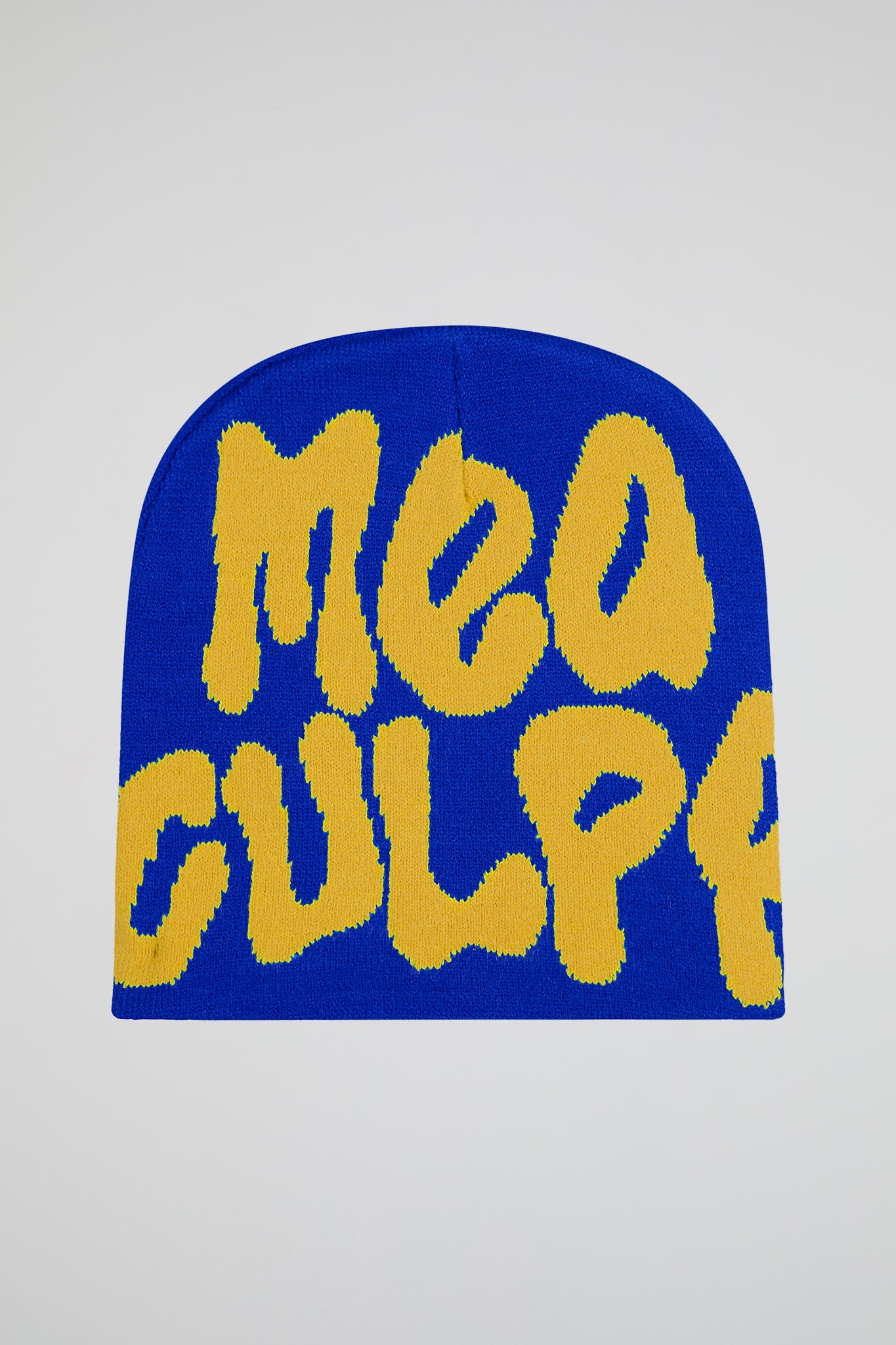 Mea Culpa Royal blue & Yellow Knitted Beanie