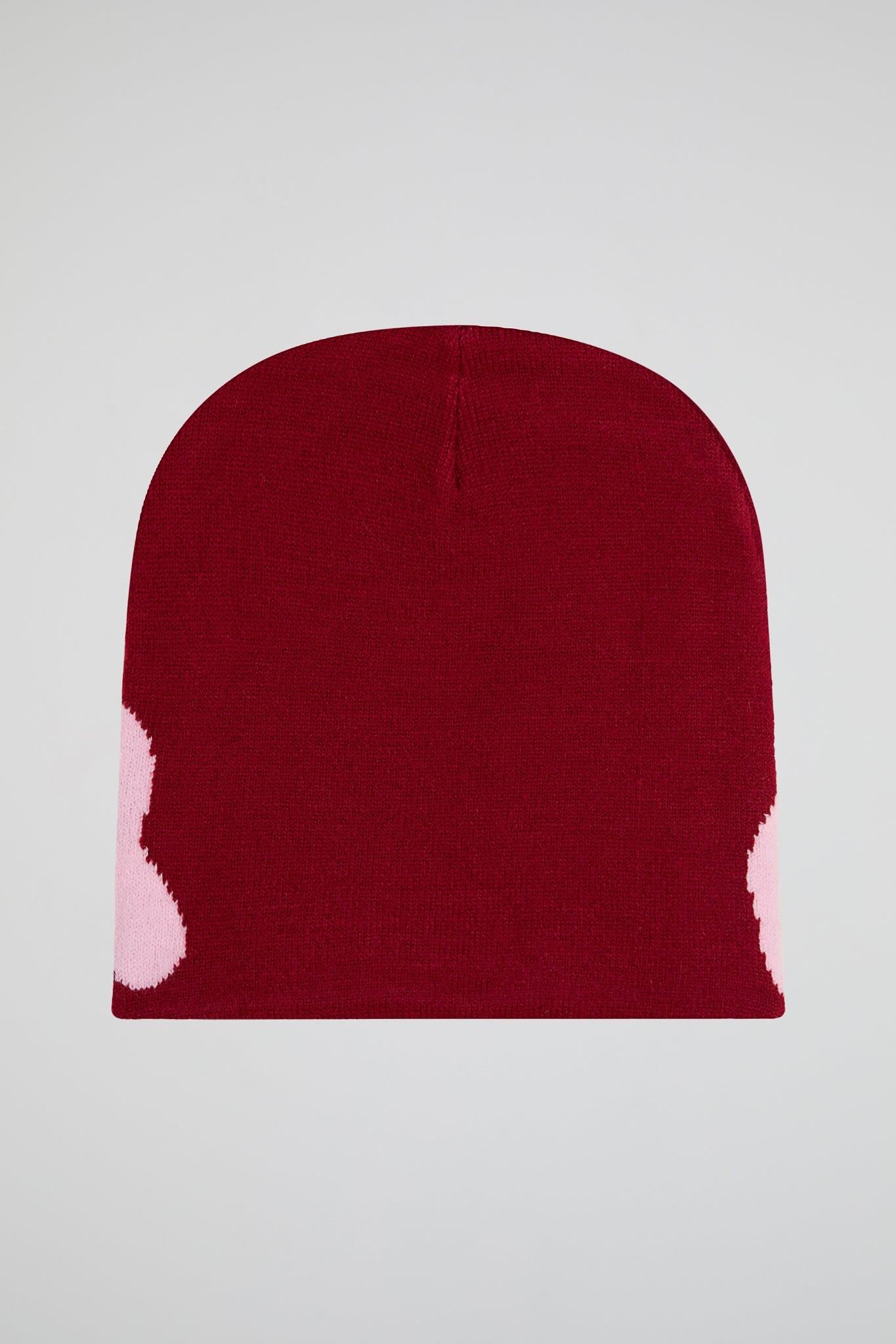 Mea Culpa Burgundy & Pink Knitted Beanie