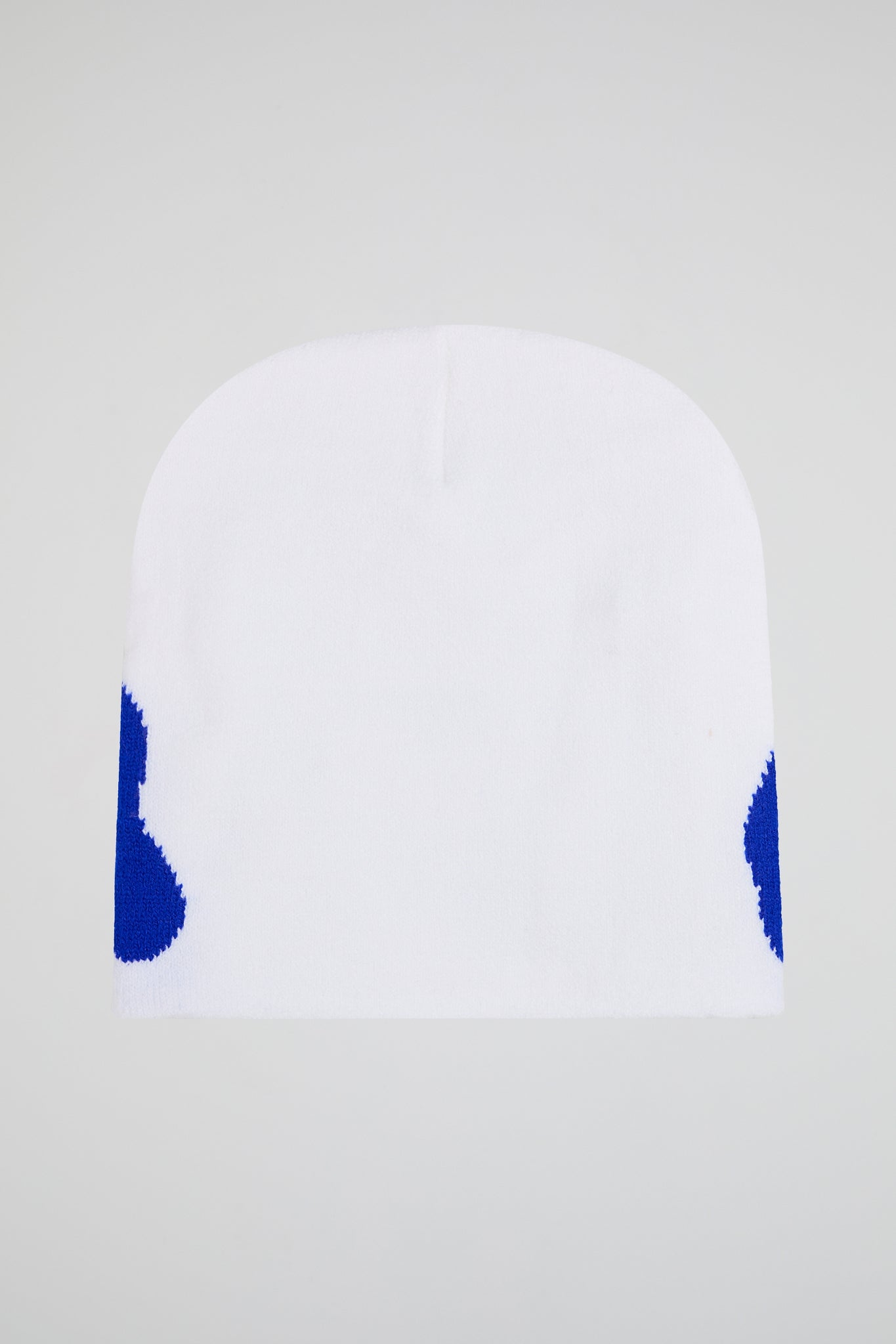 Mea Culpa White & Blue Knitted Beanie