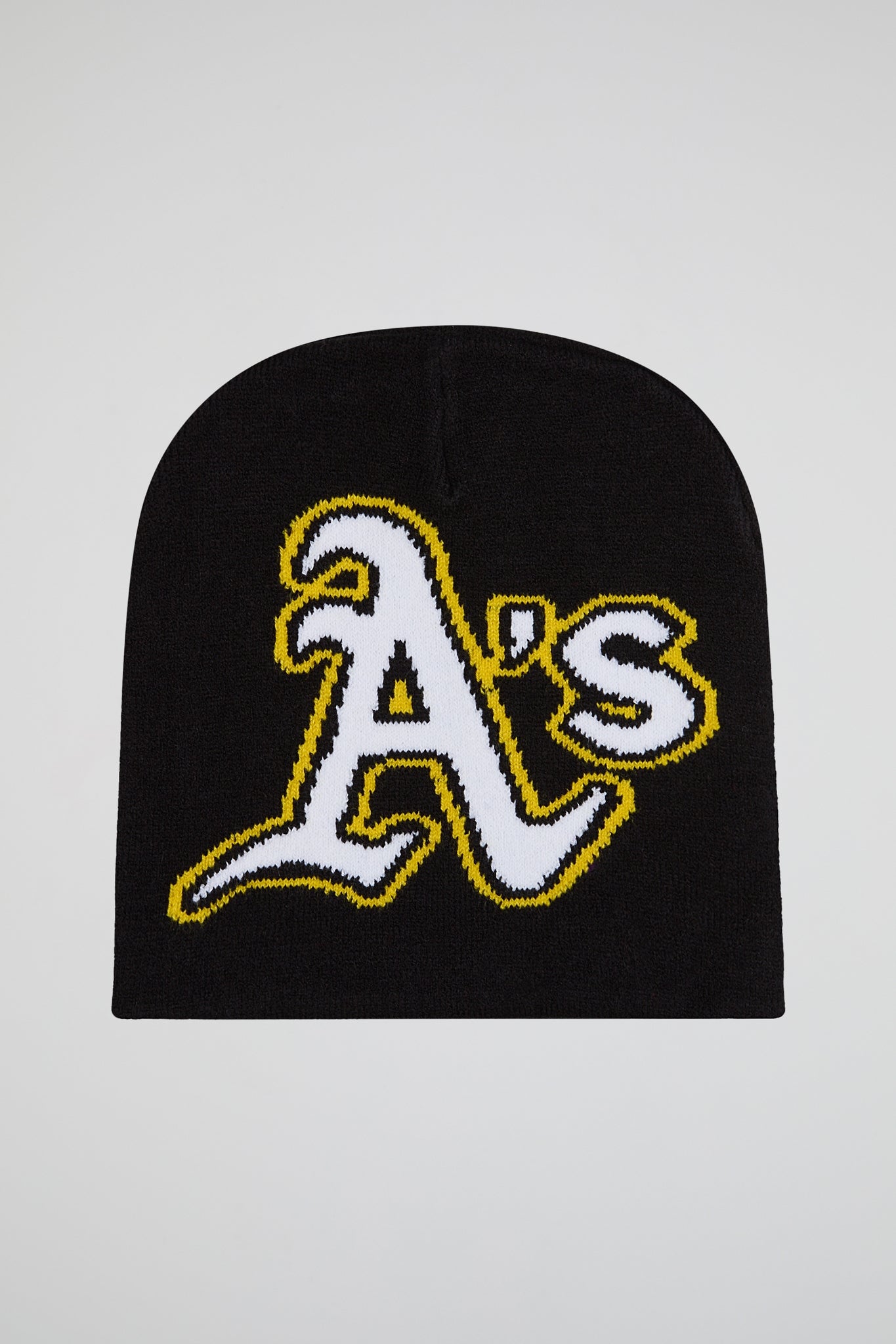 A's Black & White Knitted Beanie