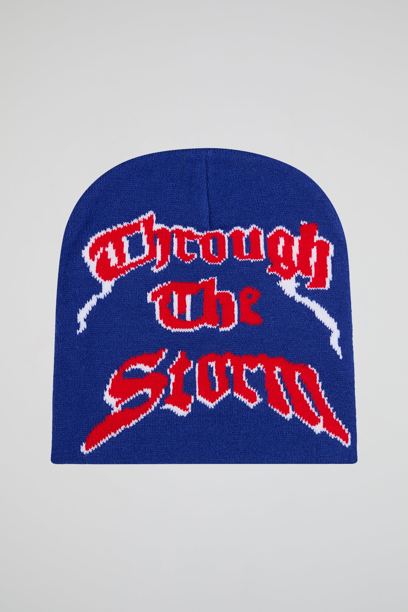 Trough the storm Royal Blue Knitted Beanie