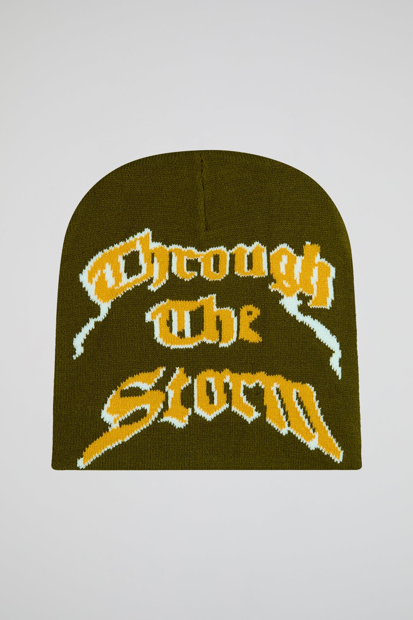 Trough the storm Khaki Knitted Beanie