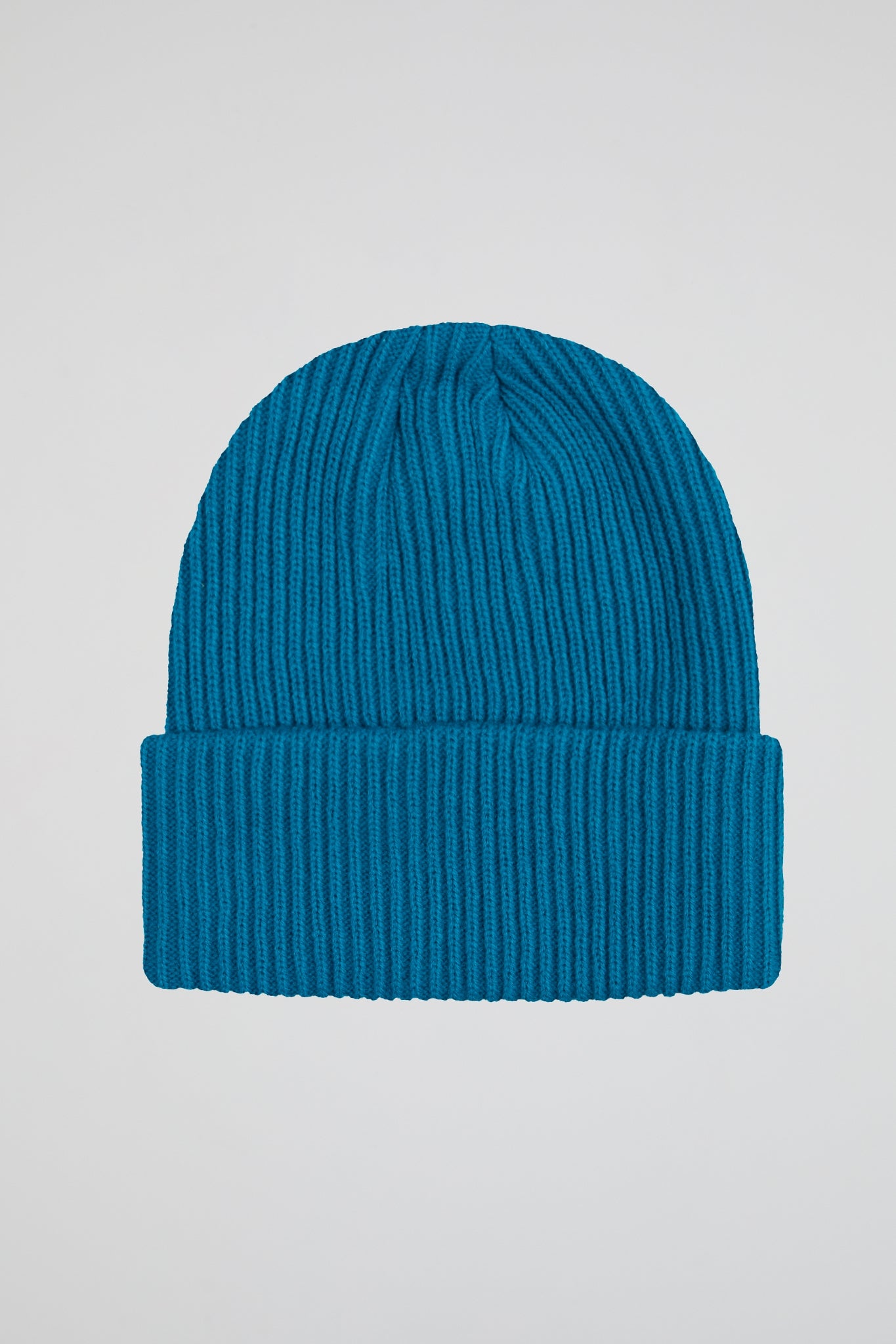 Rhinestone turquoise blue lined beanie