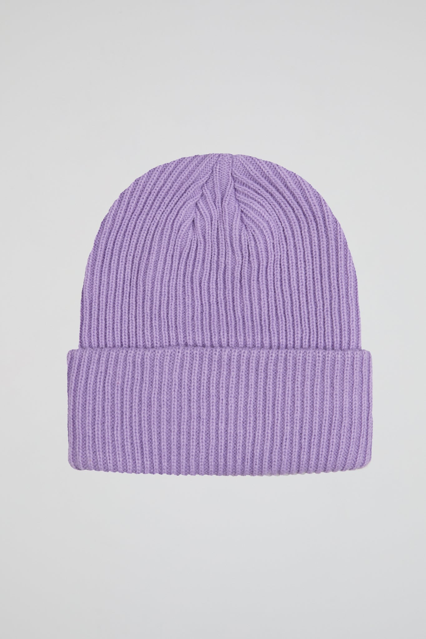 Rhinestone light purple lined beanie