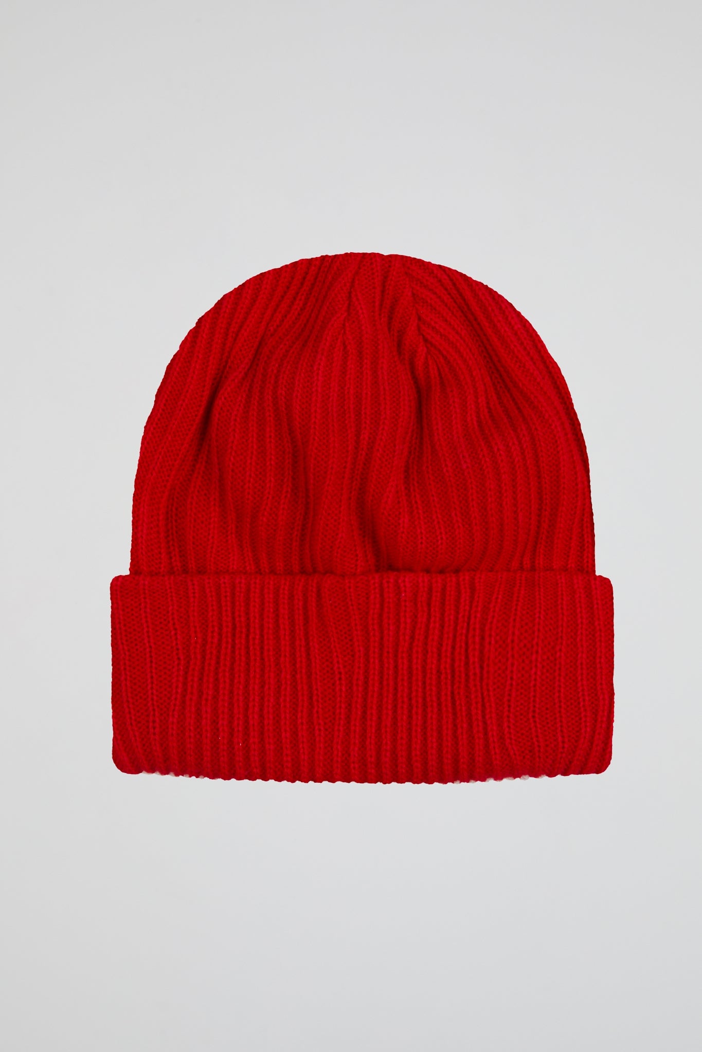 Rhinestone red lined beanie