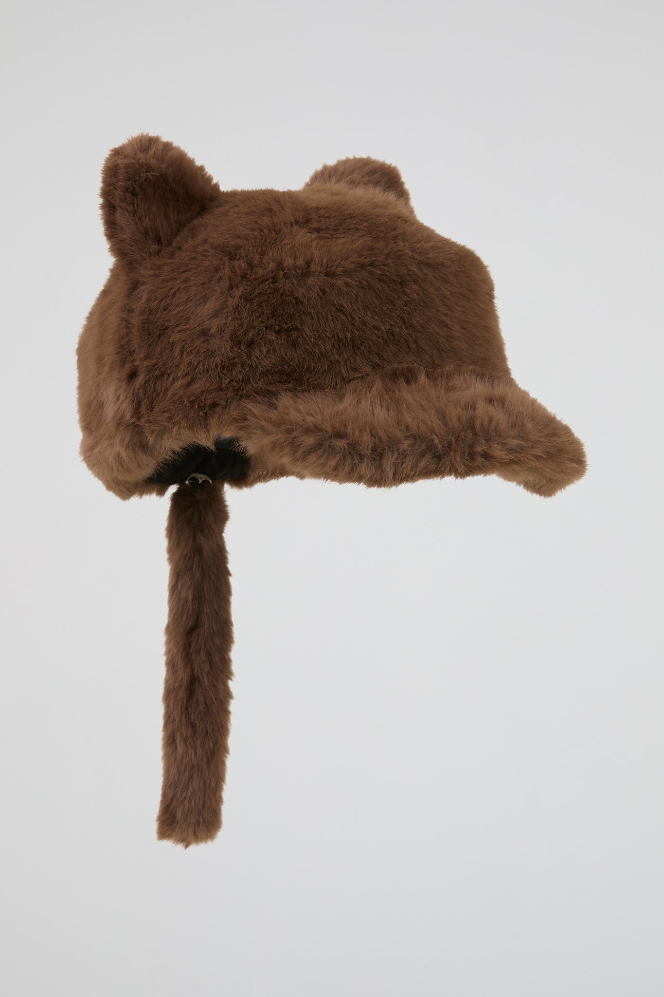 Brown Plush Cat Ears Hat