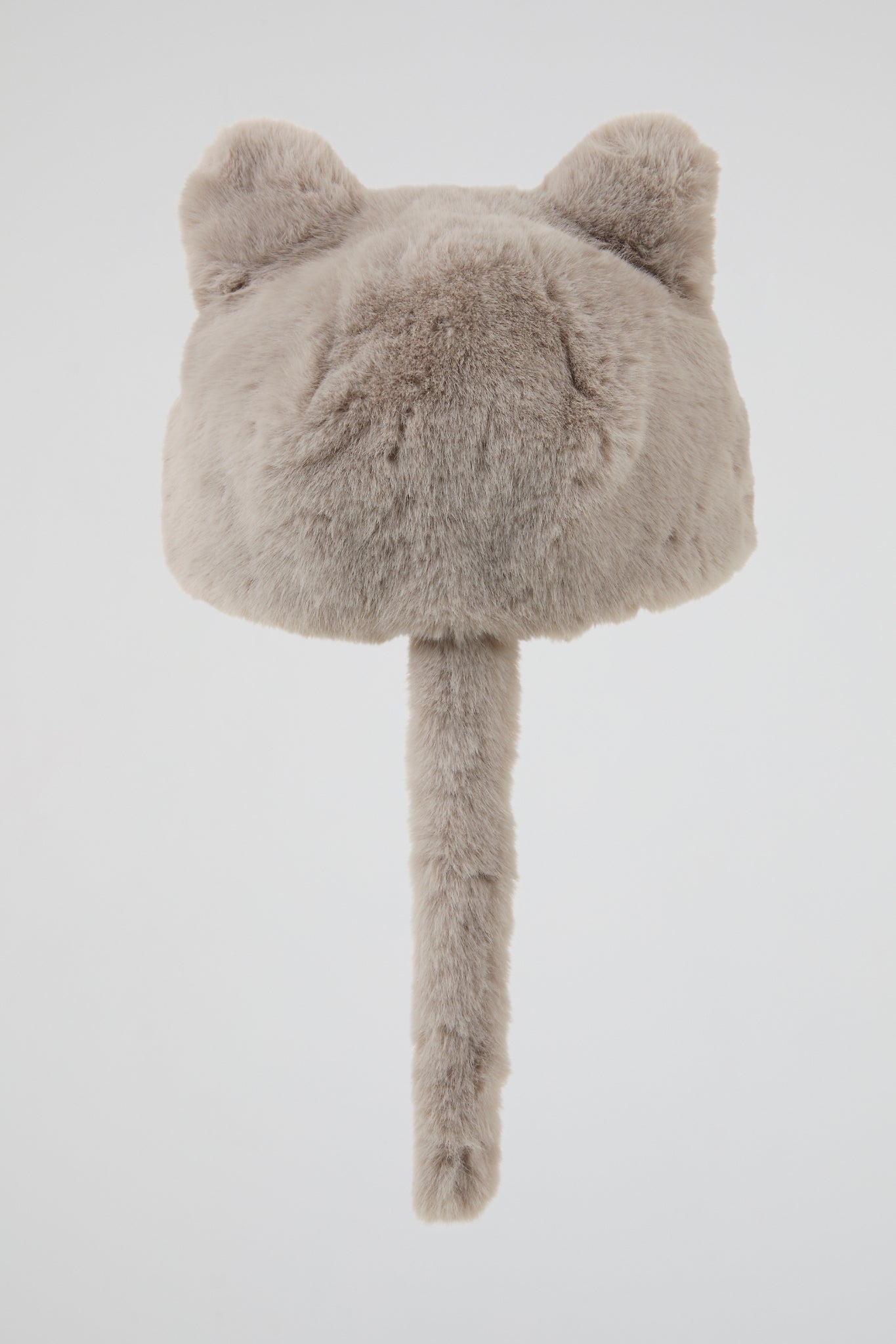 Beige Plush Cat Ears Hat