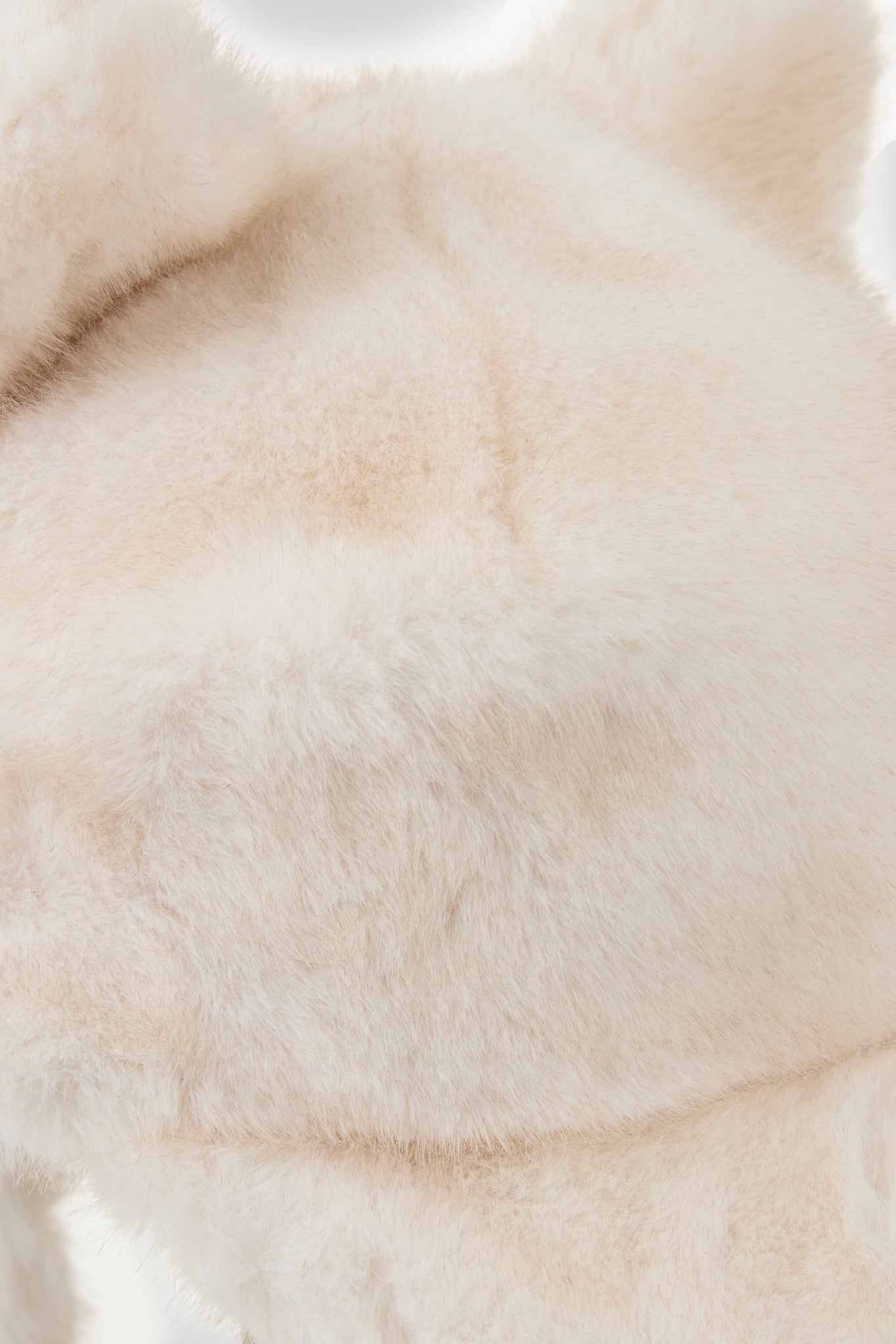 Off white Plush Cat Ears Hat