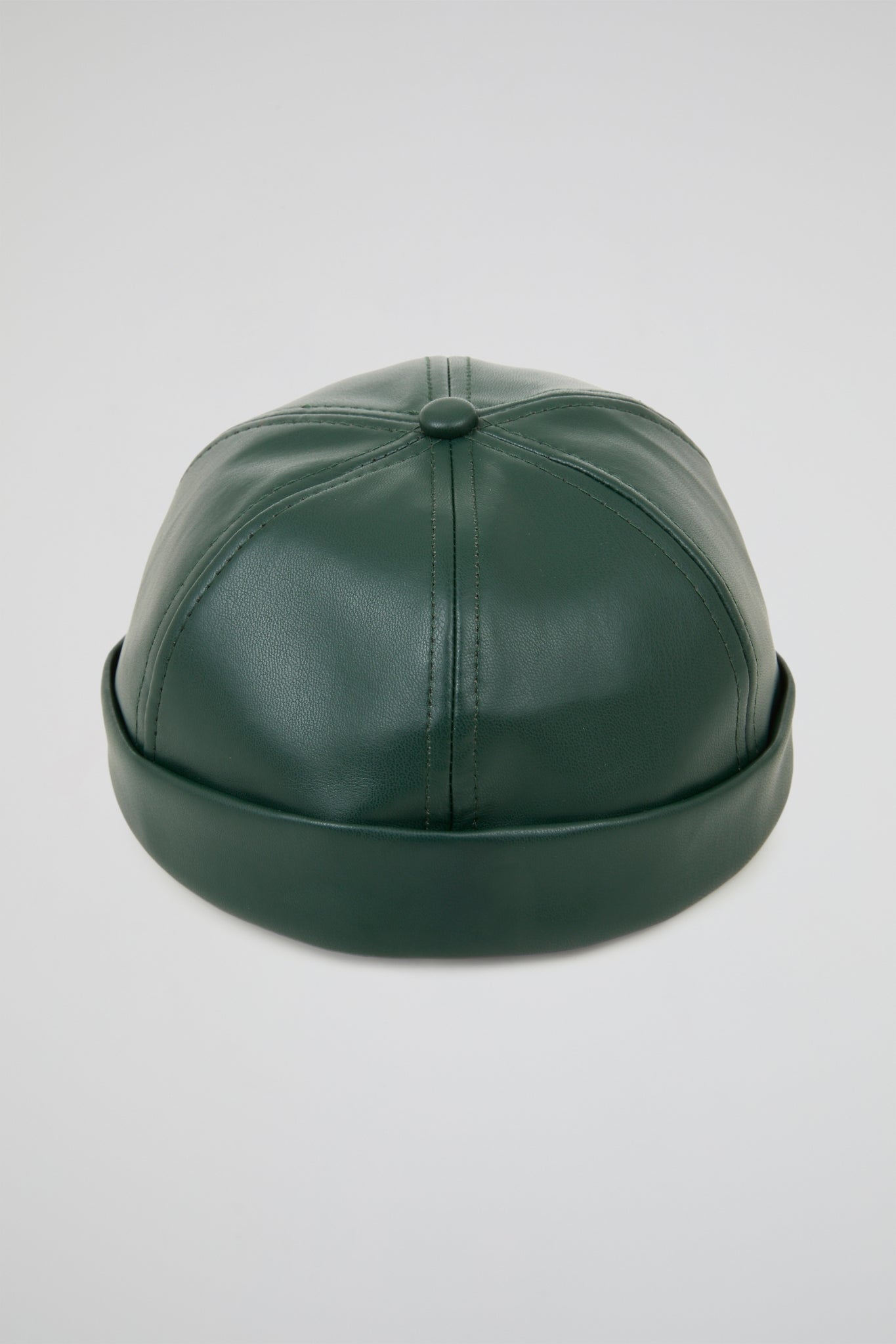 Forest green docker hat PU Leather