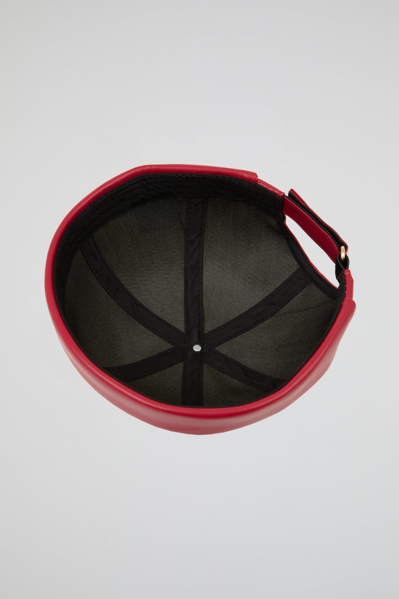 Cherry Red ducker hat PU Leather