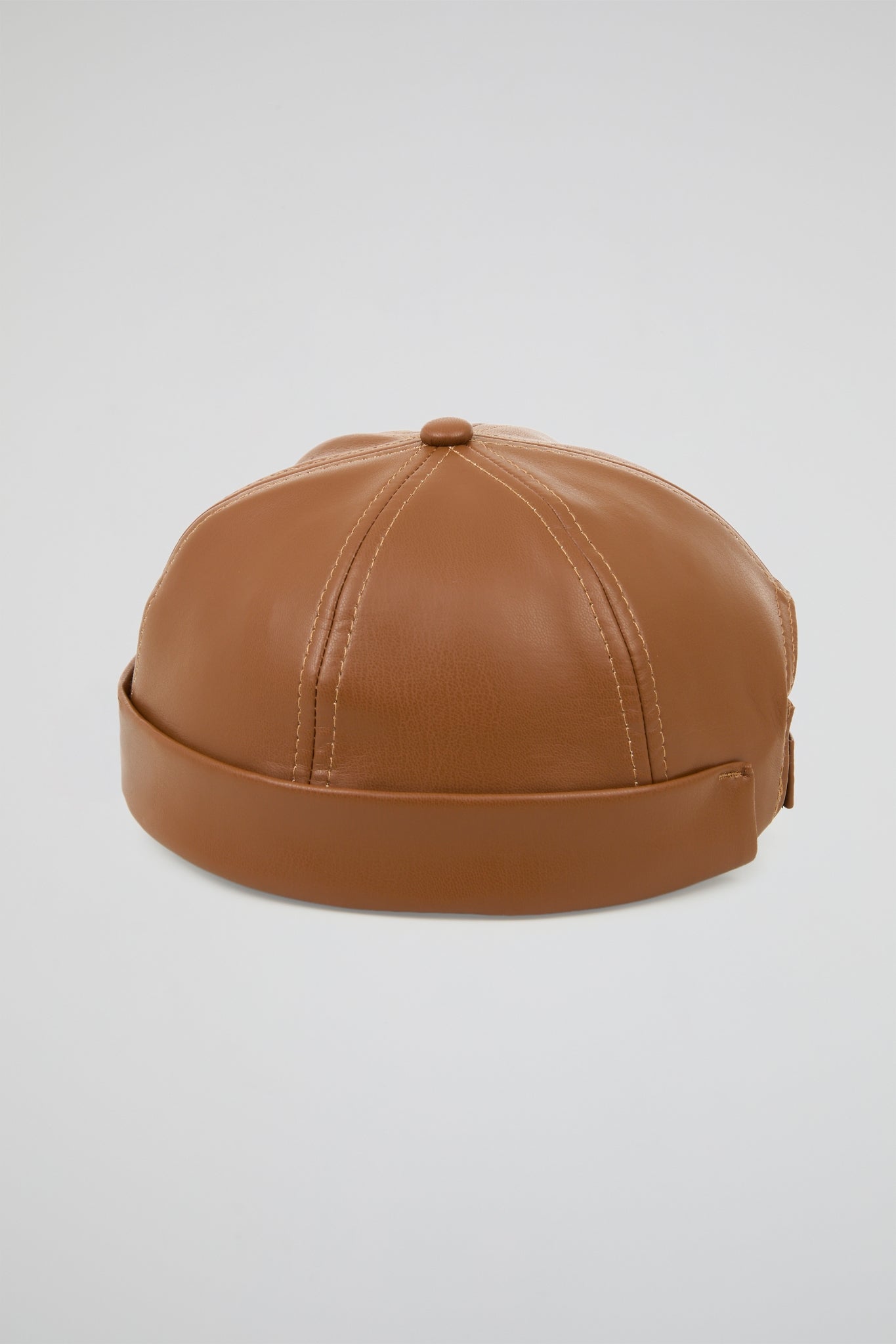 Camel Docker hat PU Leather