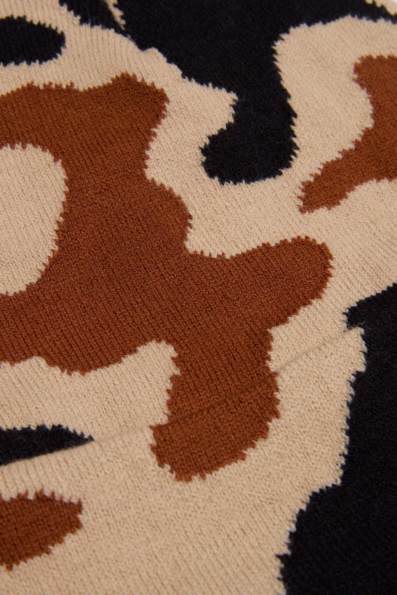 Beige-Brown Camouflage Knitted Beanie