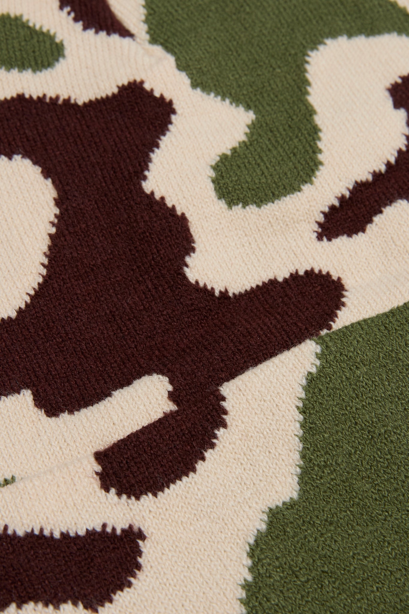 Khaki-Beige Camouflage Knitted Beanie