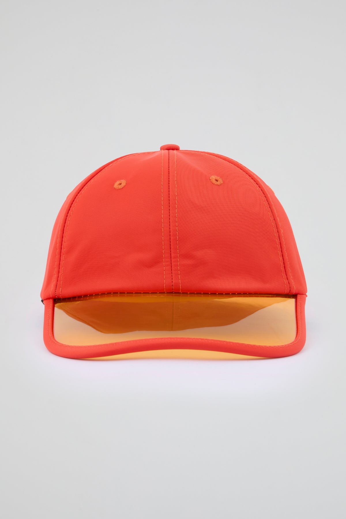 Orange Baseball cap with orange pvc visor