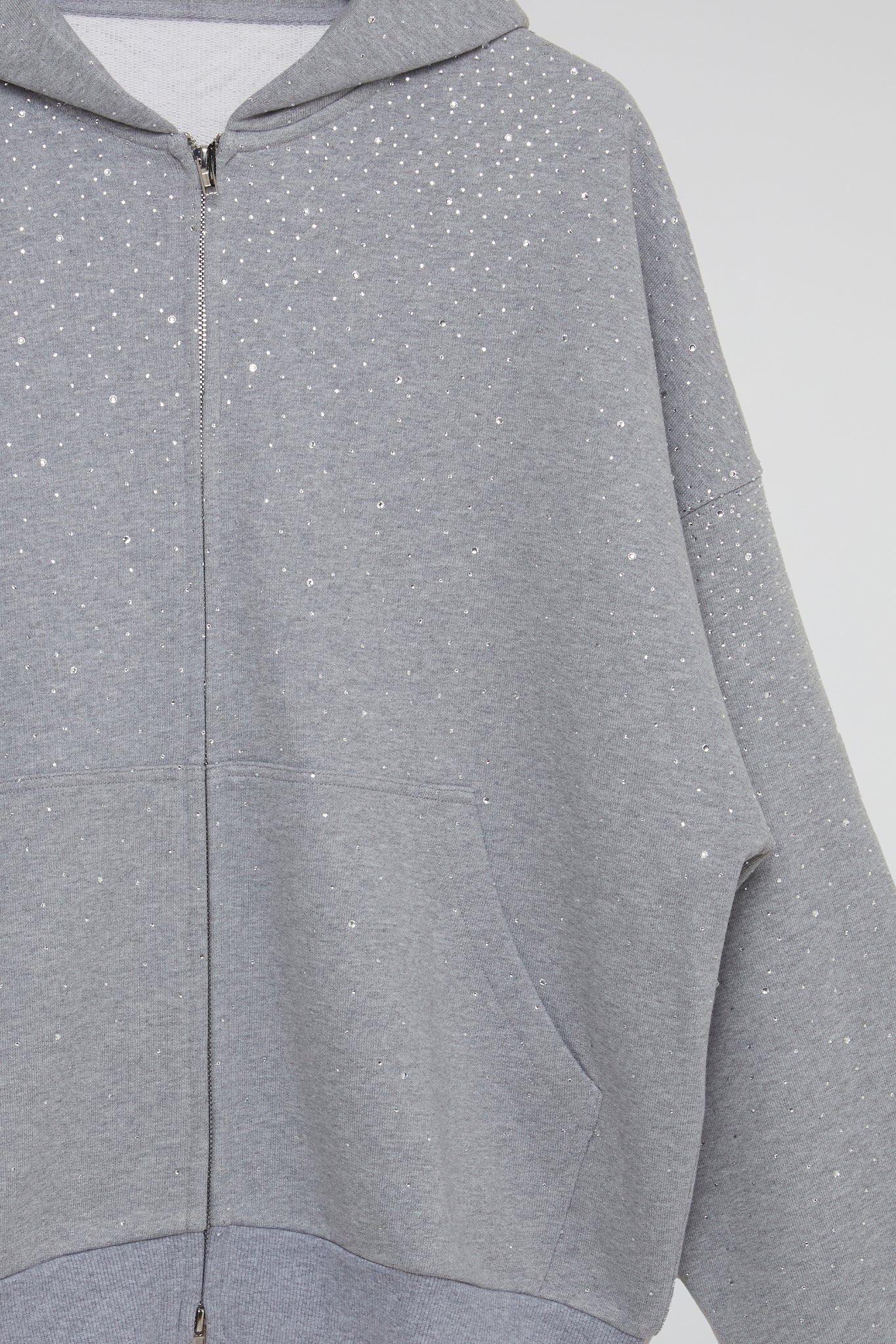 Dumist Grey Strassy rain Hoodie
