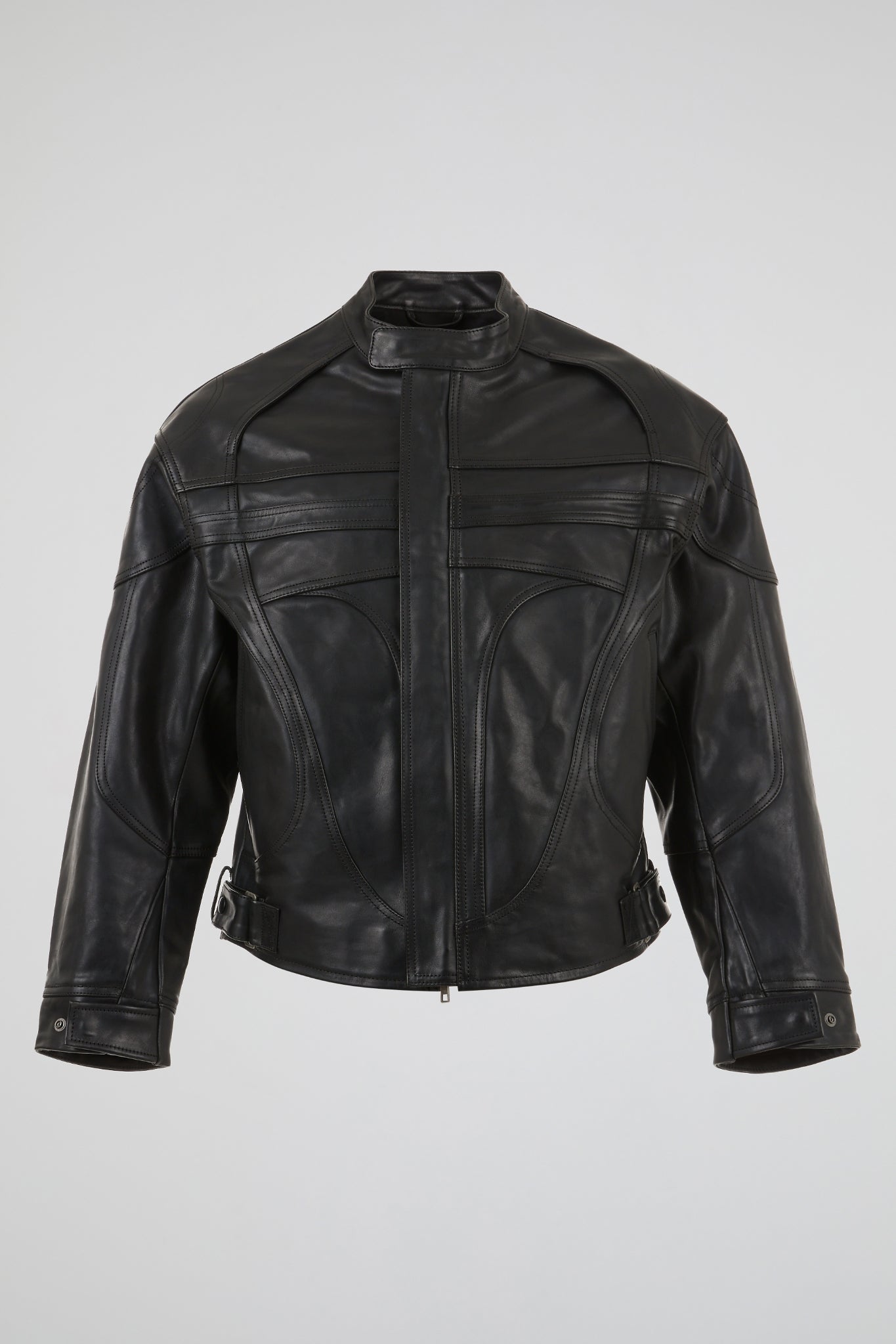 Dumist – Black Leather Biker Jacket