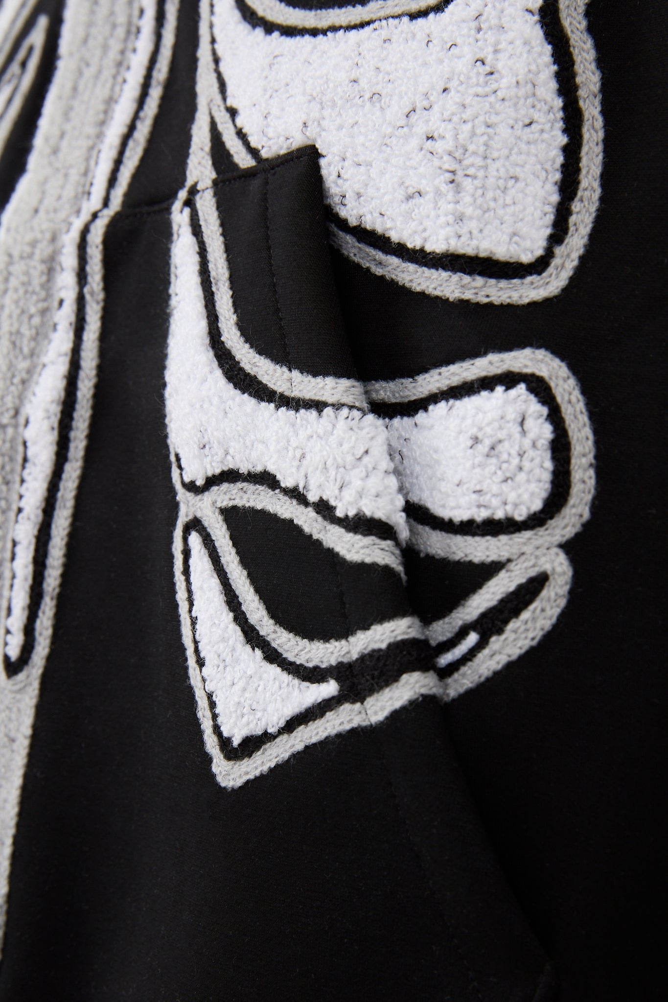BHYPE BLACK & WHITE SKELETON CHENILLE ZIP HOODIE