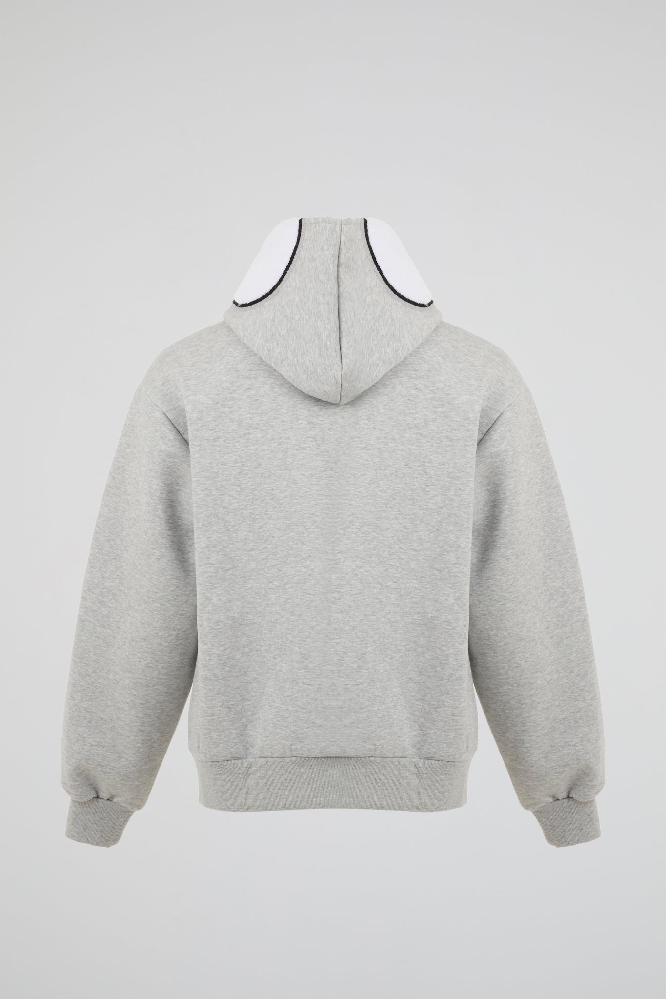 BHYPE GREY & WHITE SKELETON CHENILLE ZIP HOODIE