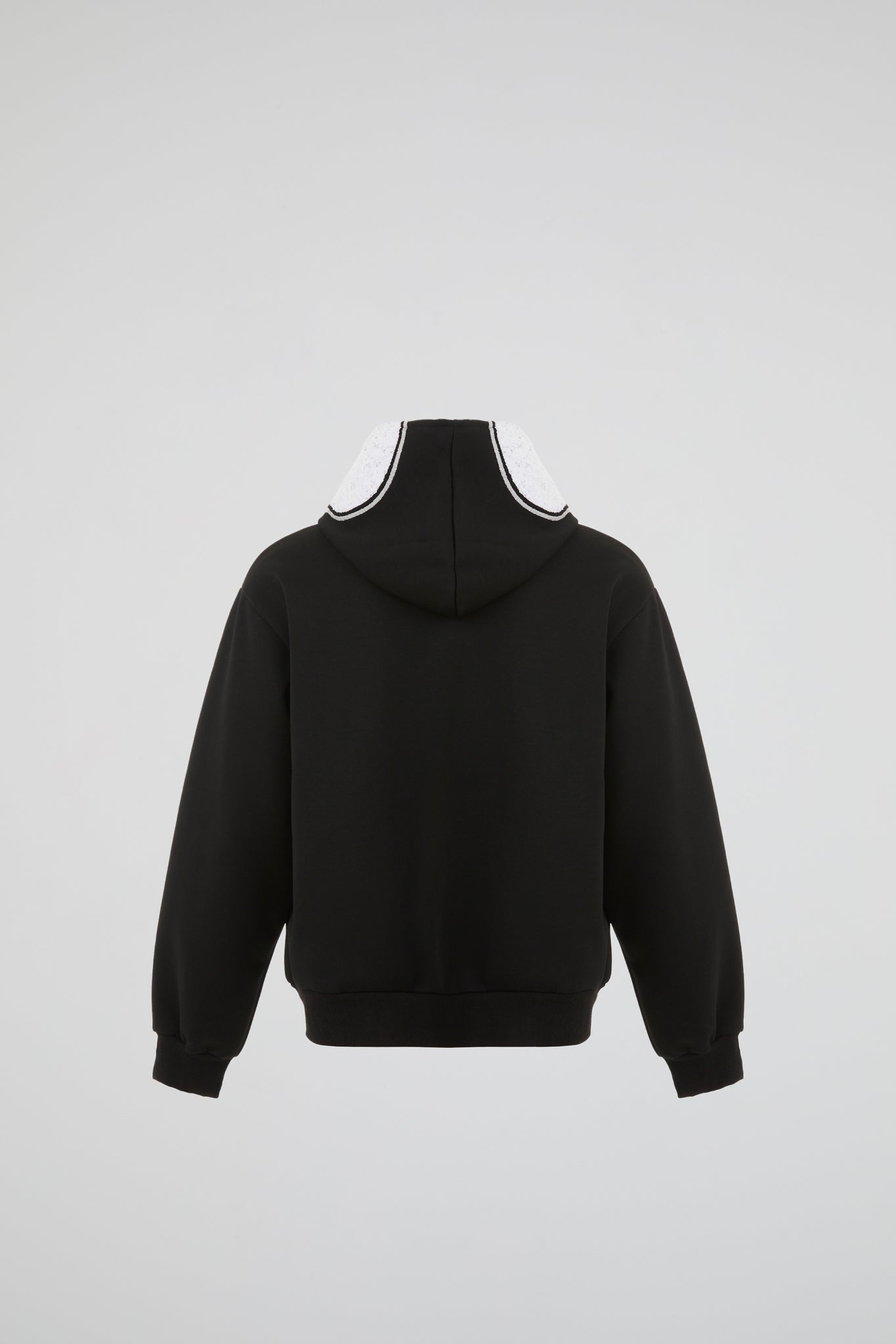 BHYPE BLACK & WHITE SKELETON CHENILLE ZIP HOODIE (KIDS)