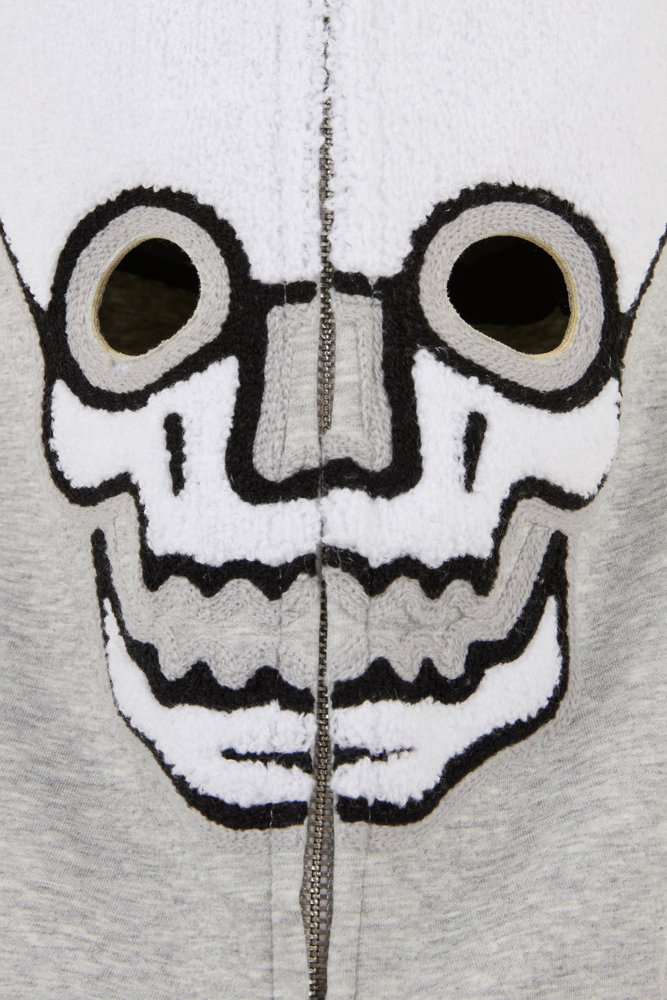 BHYPE PINK & WHITE SKELETON CHENILLE ZIP HOODIE (KIDS)