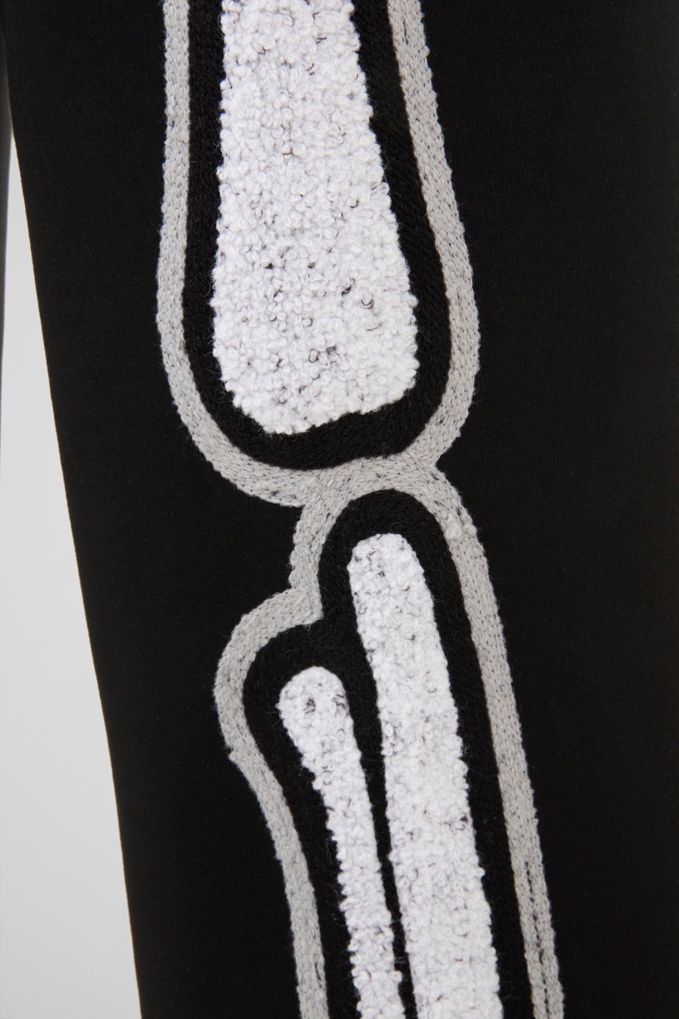 BHYPE BLACK & WHITE SKELETON CHENILLE SWEATPANTS