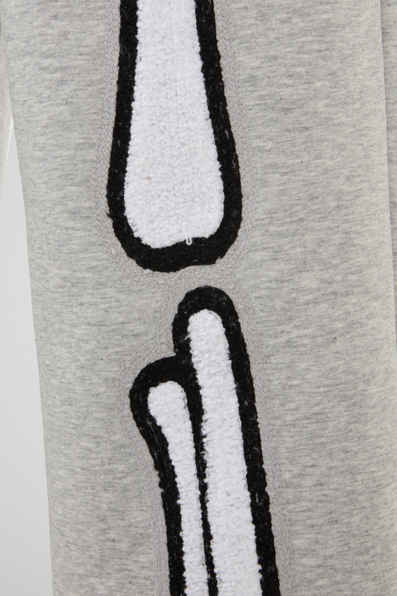 BHYPE GREY & WHITE SKELETON CHENILLE SWEATPANTS